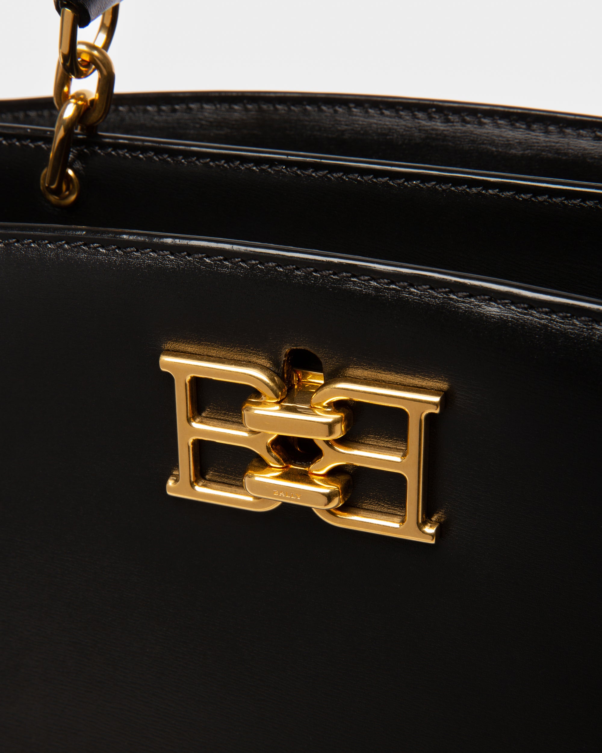 Bonnye ブラック レザー トップハンドルバッグ - 女性 - Bally - 05