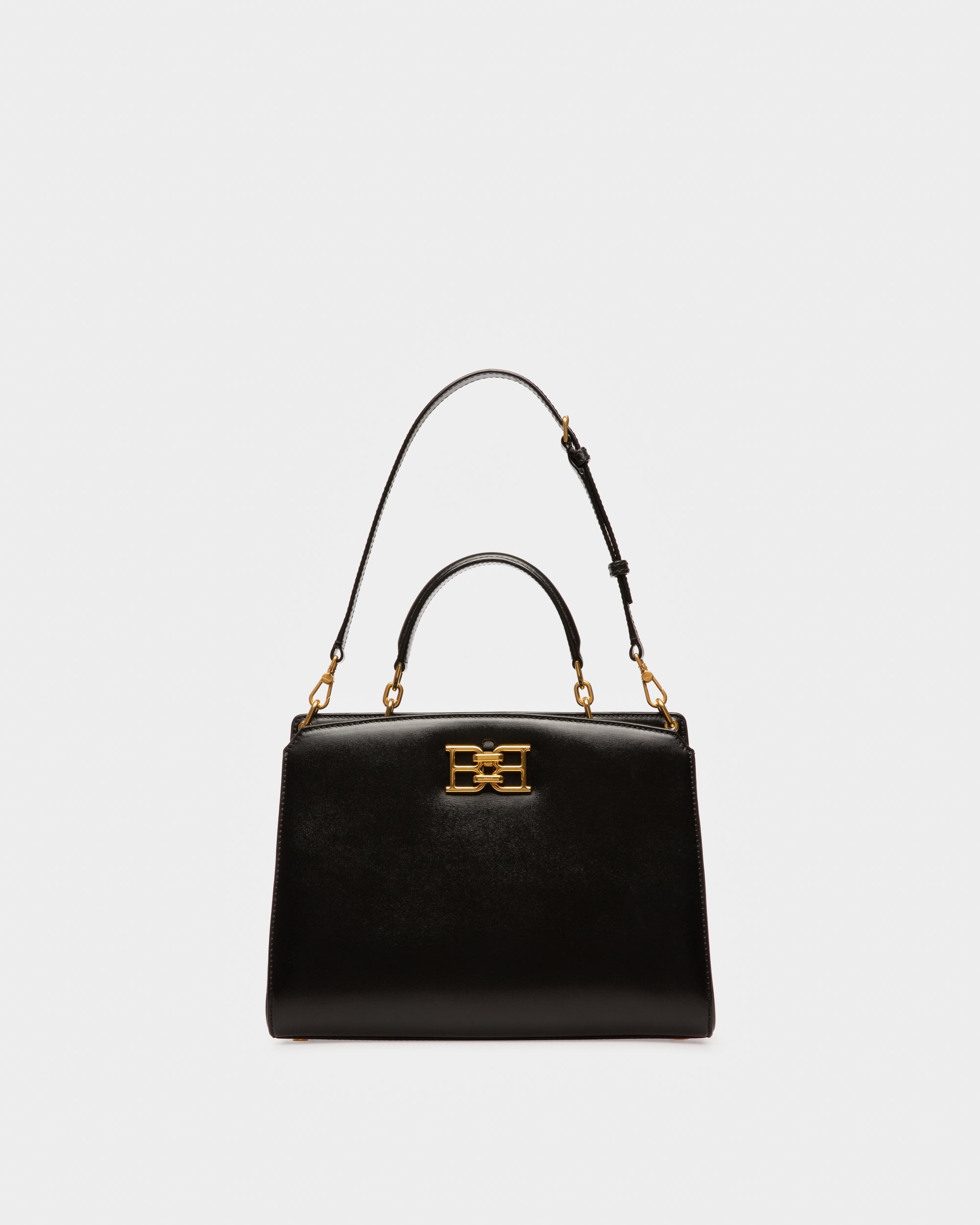 Bonnye ブラック レザー トップハンドルバッグ - 女性 - Bally - 06