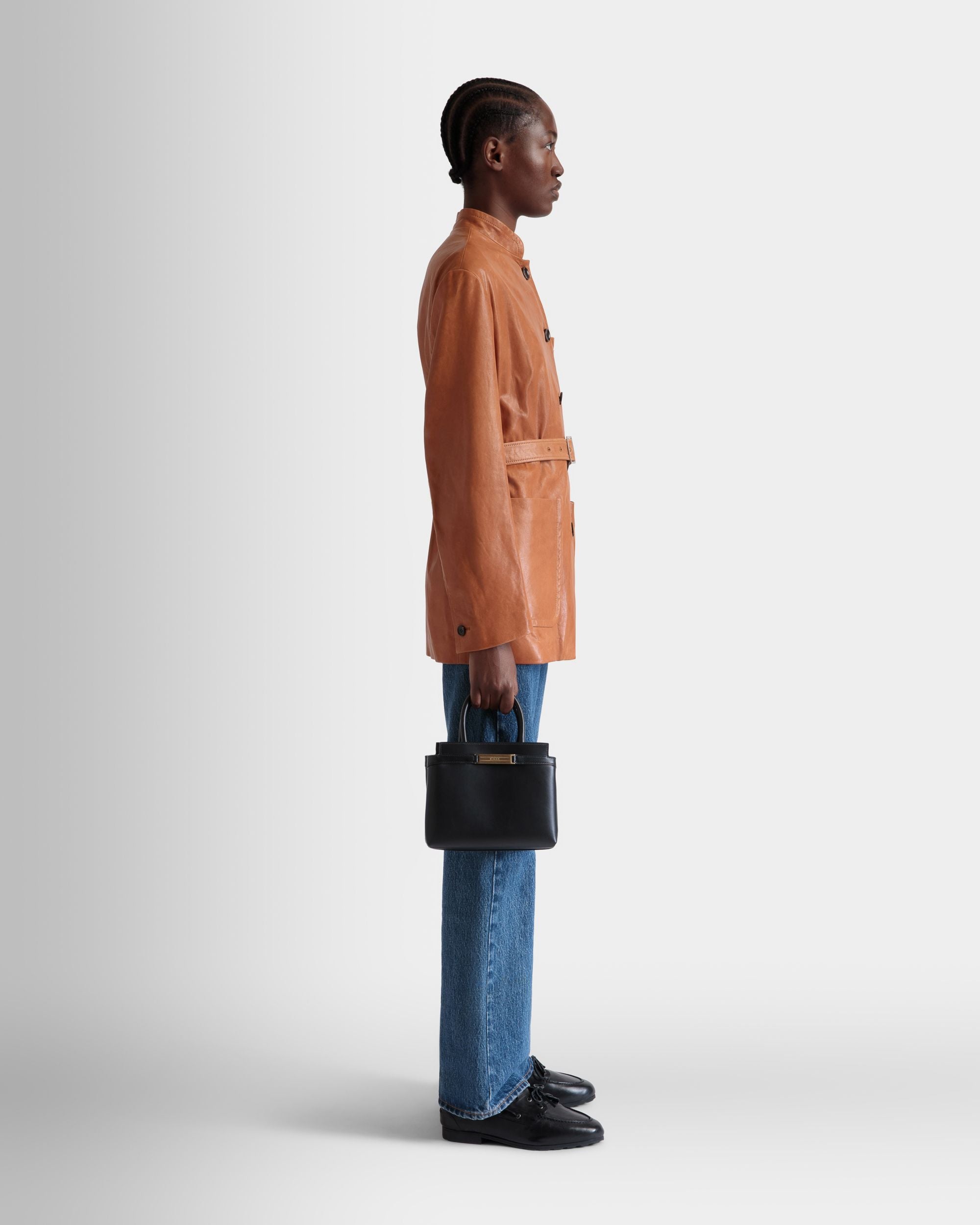 Deco スモール トートバッグ ブラック レザー - 女性 - Bally - 02