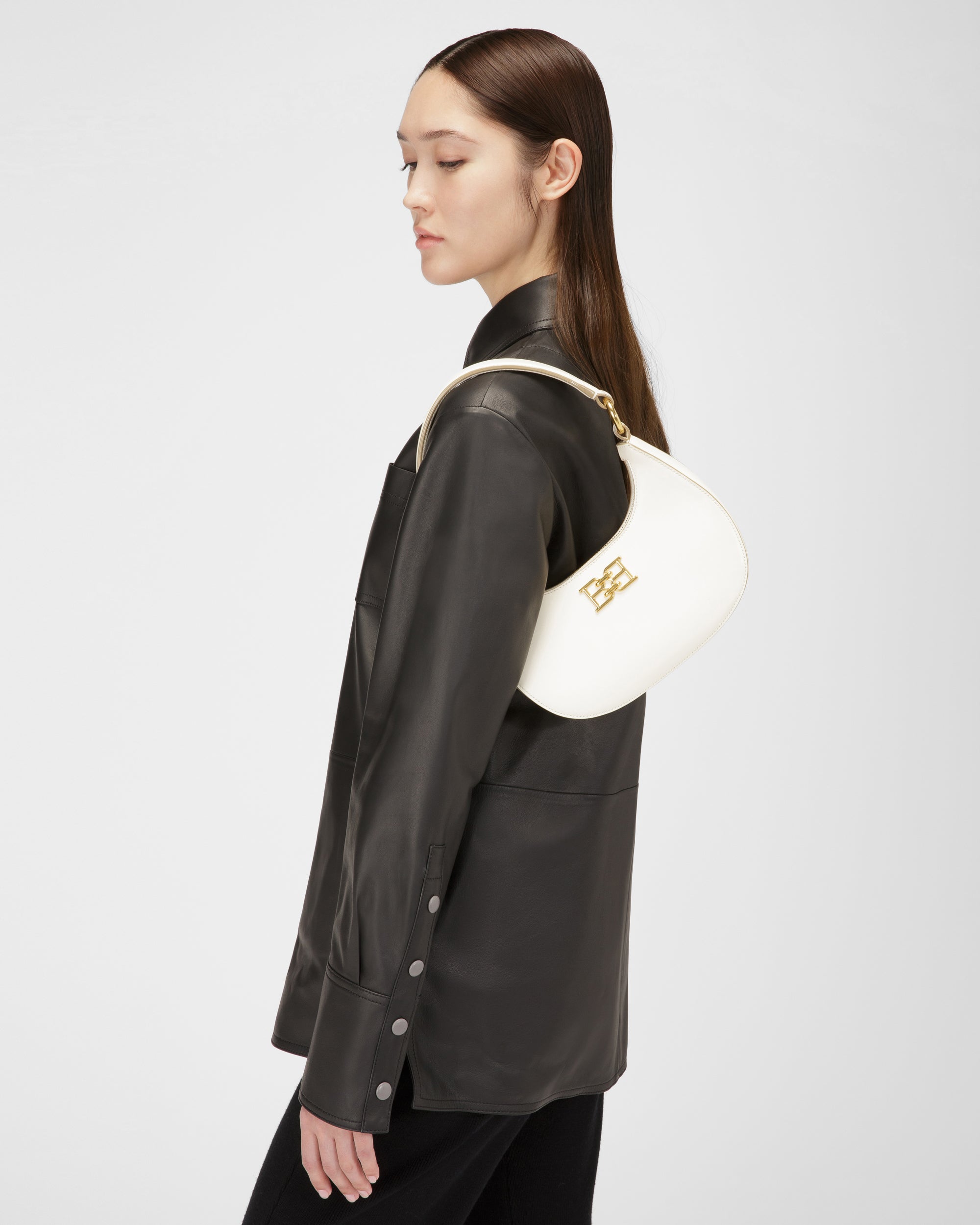 Bleyr ボーンホワイト レザー ミニバッグ - 女性 - Bally - 01