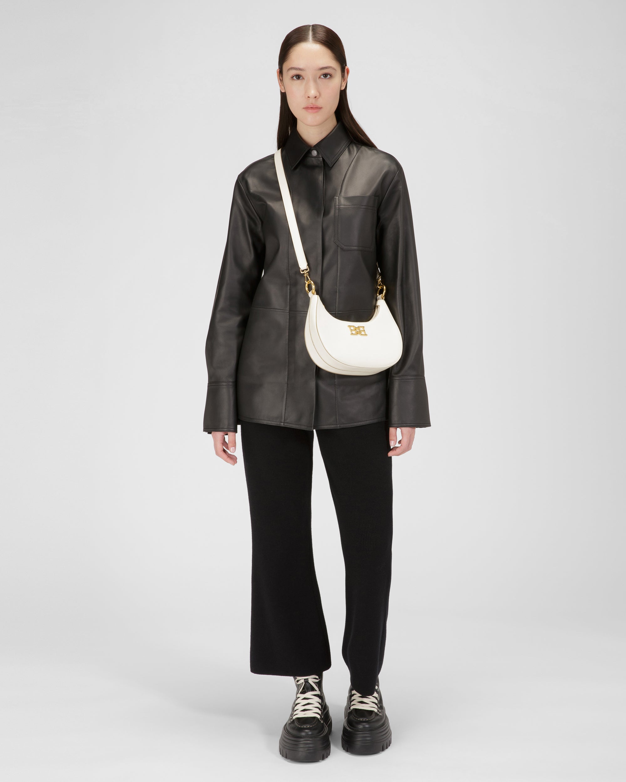 Bleyr ボーンホワイト レザー ミニバッグ - 女性 - Bally - 02