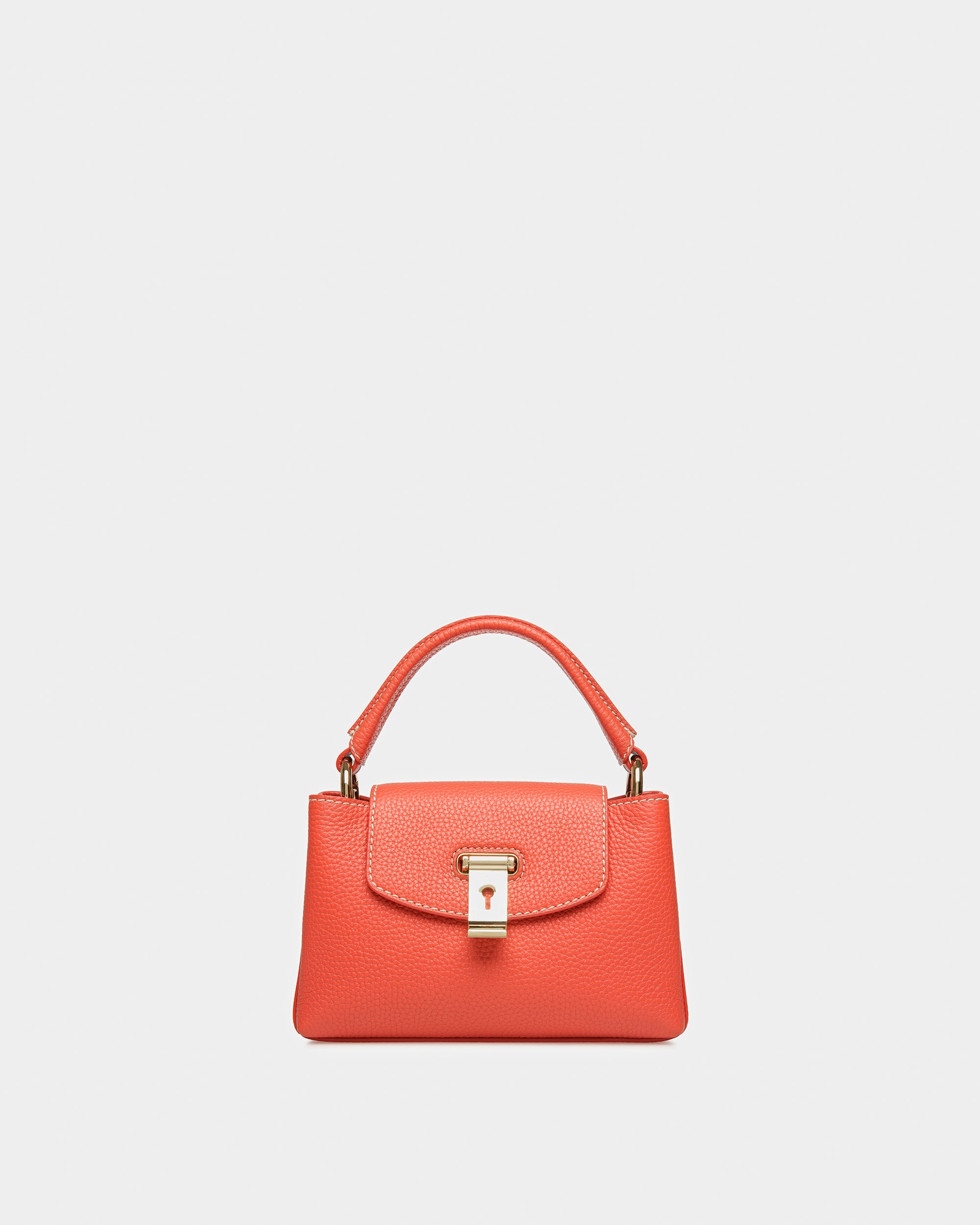 Layka Xs オレンジ＆ブラウン レザー トップハンドルバッグ - 女性 - Bally - 01