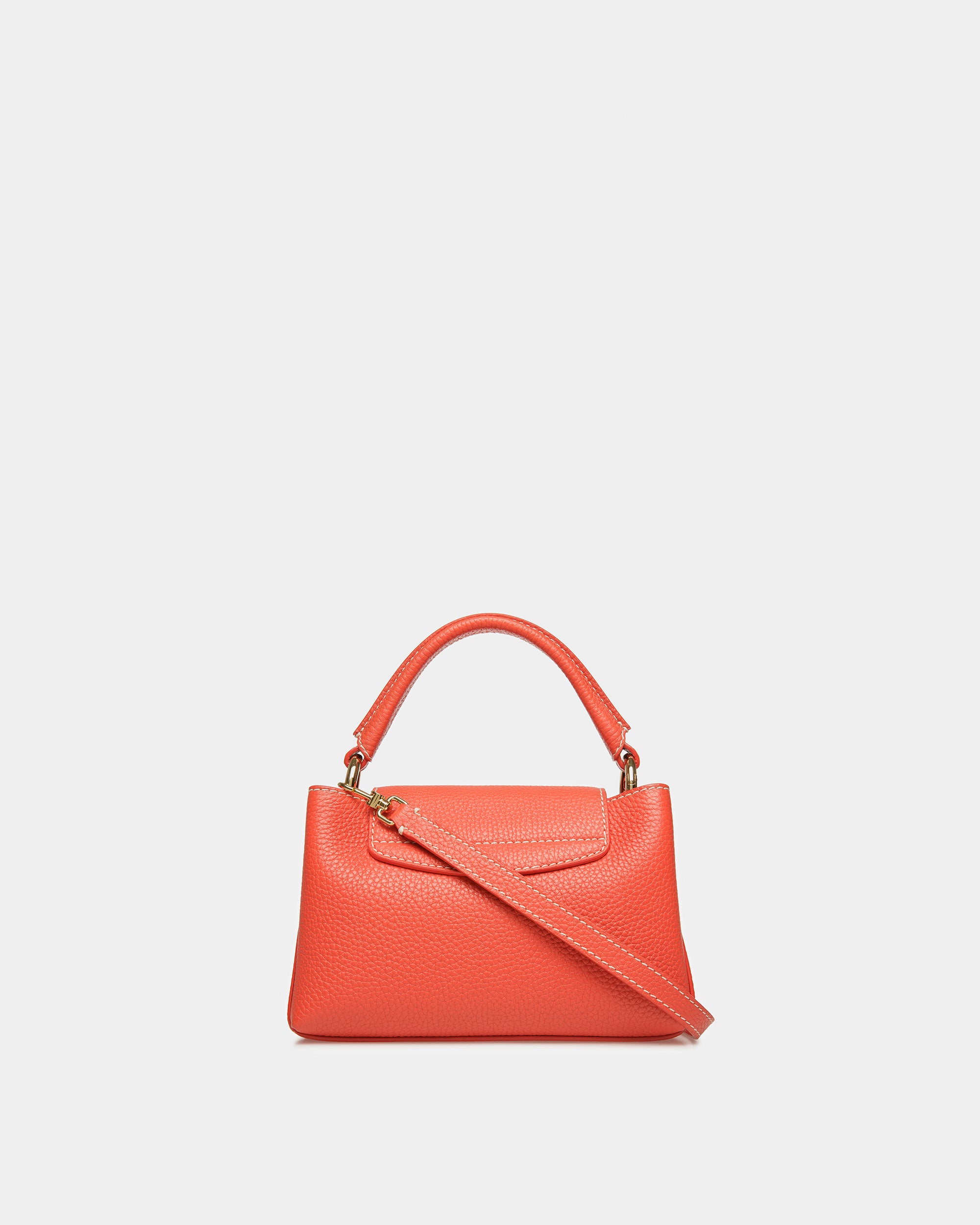 Layka Xs オレンジ＆ブラウン レザー トップハンドルバッグ - 女性 - Bally - 03