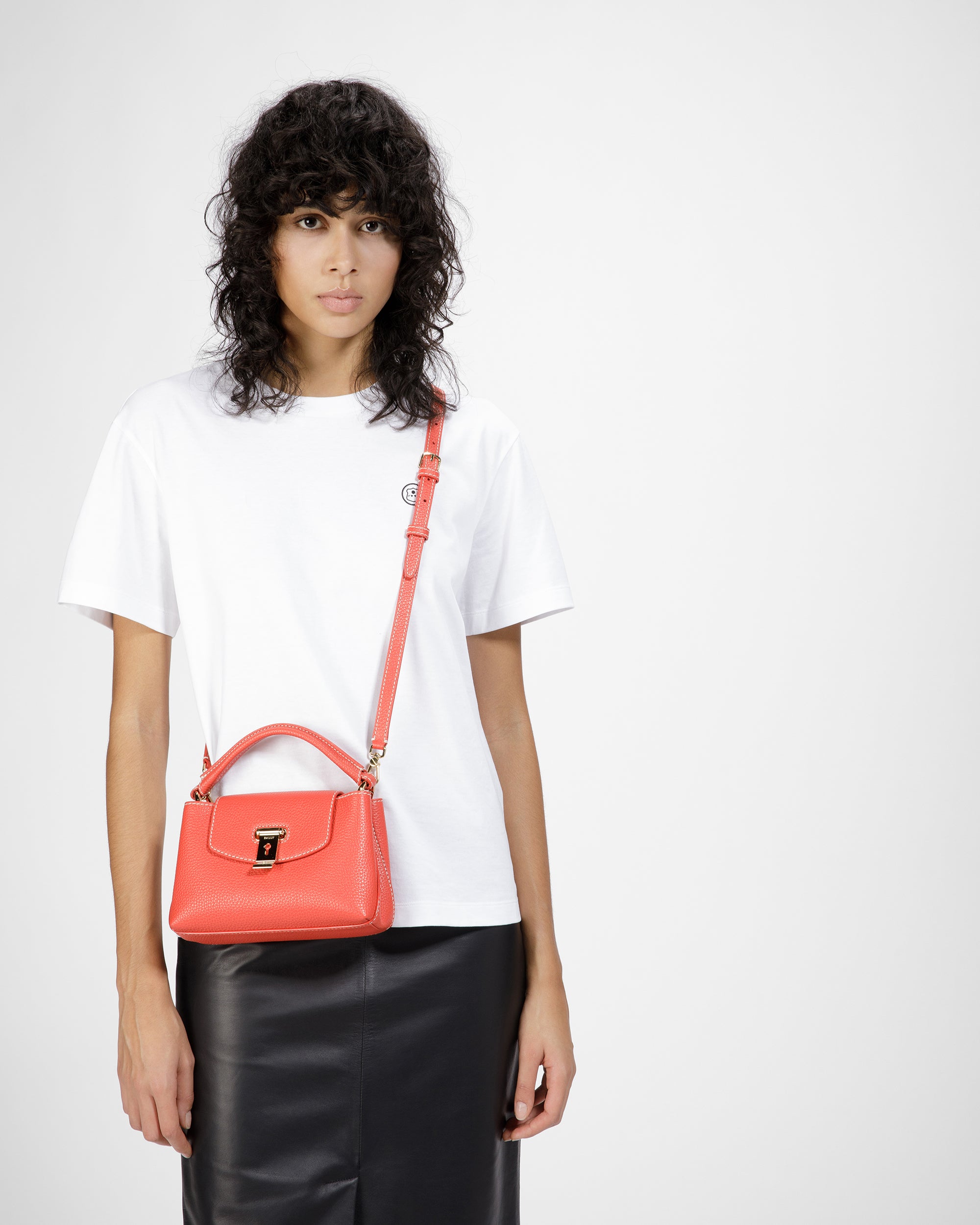 Layka Xs オレンジ＆ブラウン レザー トップハンドルバッグ - 女性 - Bally - 07