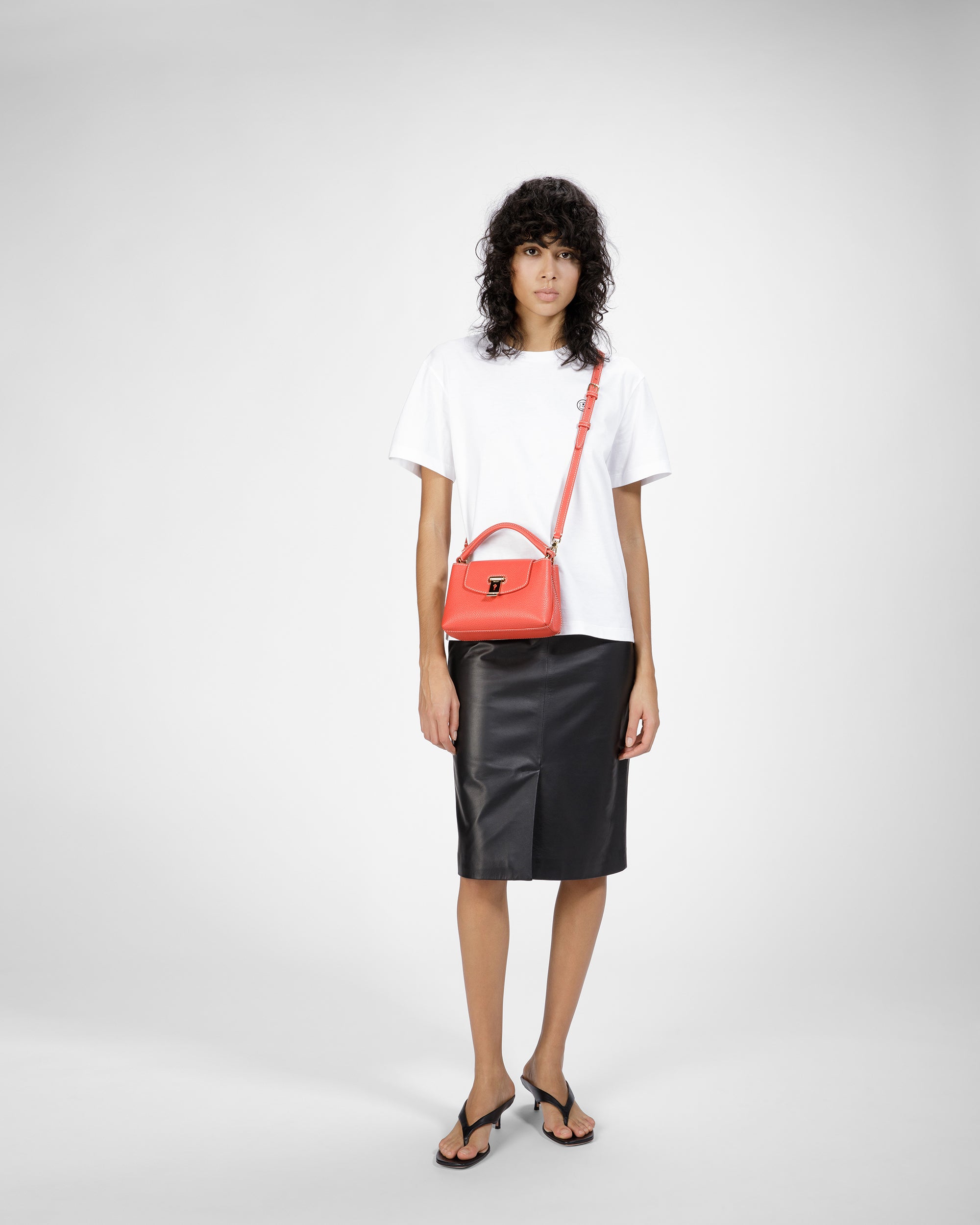 Layka Xs オレンジ＆ブラウン レザー トップハンドルバッグ - 女性 - Bally - 08