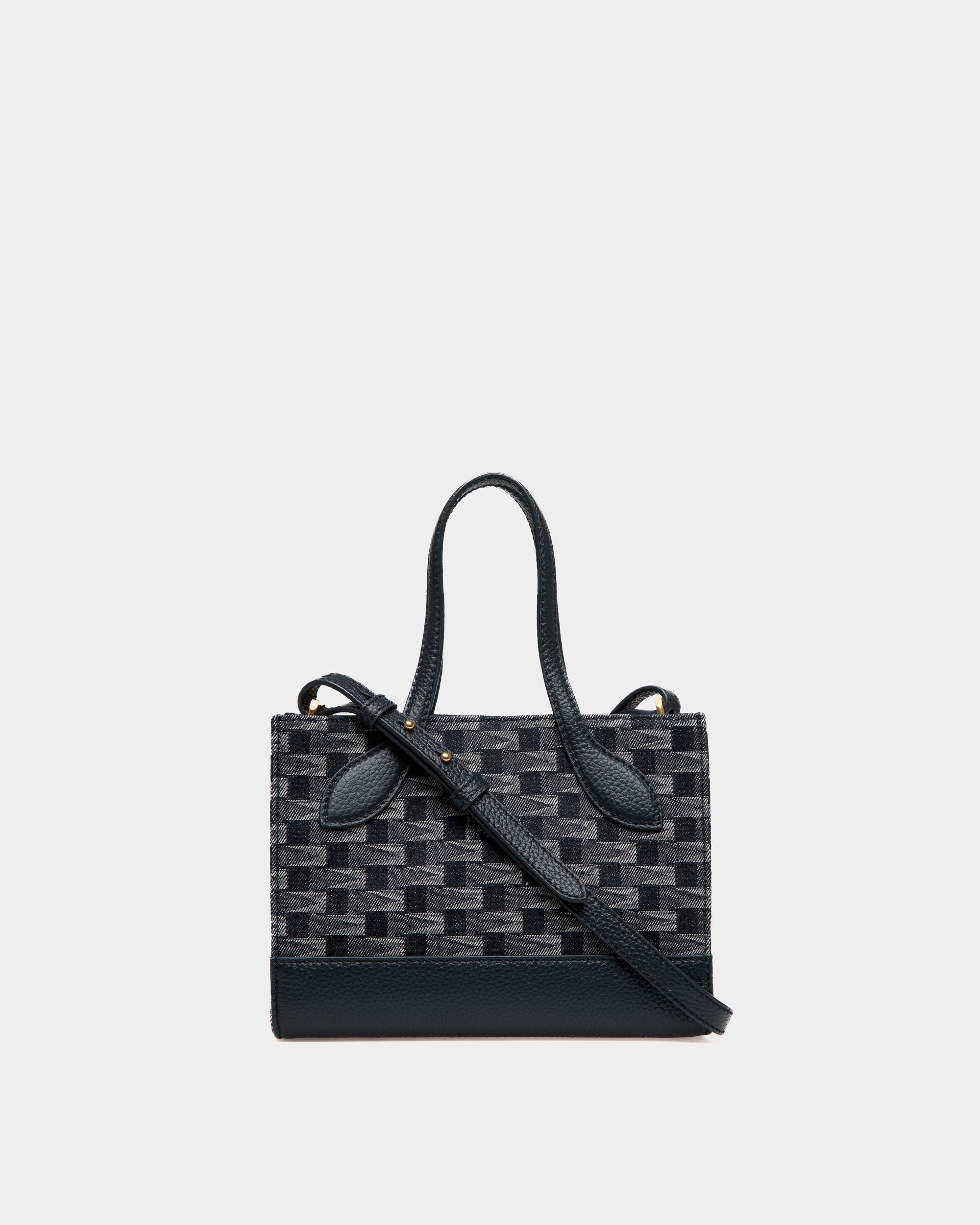 Bar ミニバッグ ブルー ペナントプリント コットンファブリック - 女性 - Bally - 02