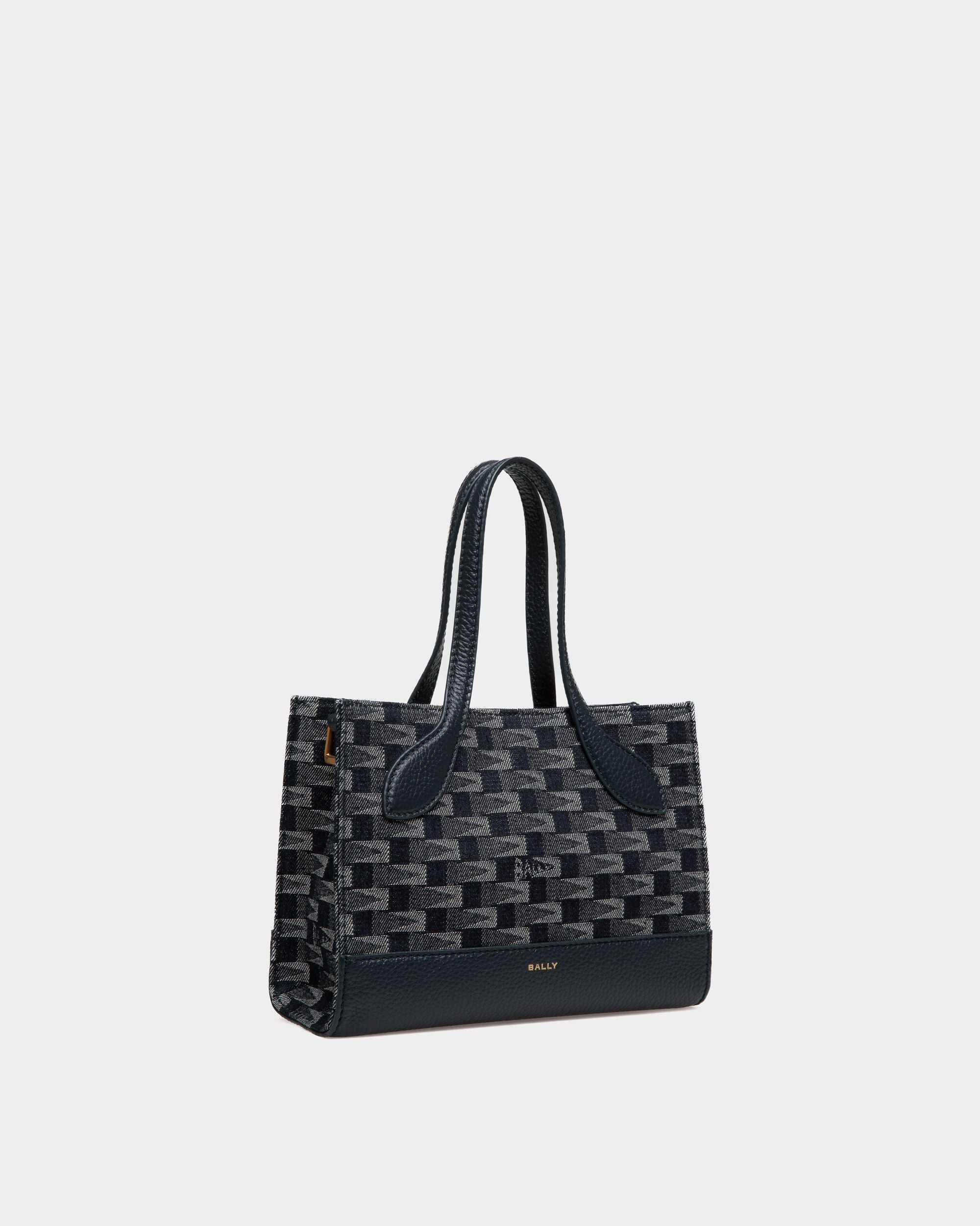Bar ミニバッグ ブルー ペナントプリント コットンファブリック - 女性 - Bally - 03