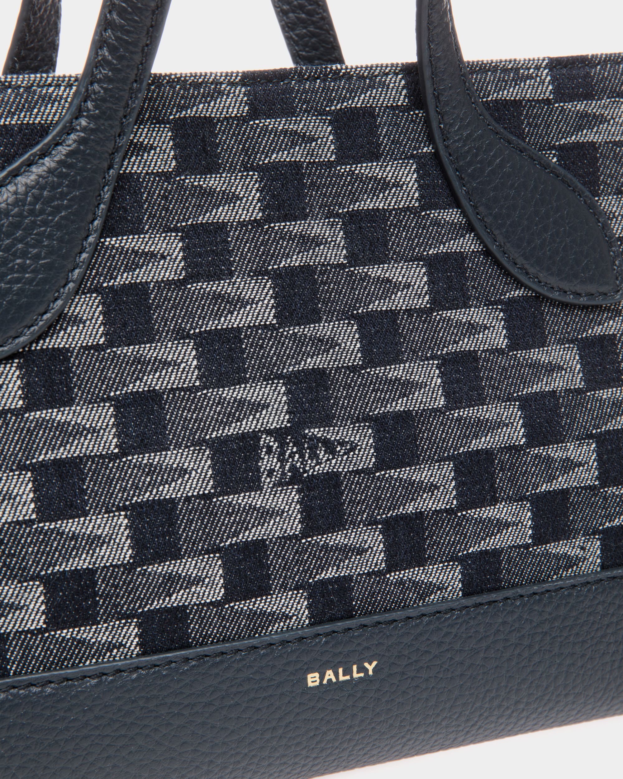 Bar ミニバッグ ブルー ペナントプリント コットンファブリック - 女性 - Bally - 05