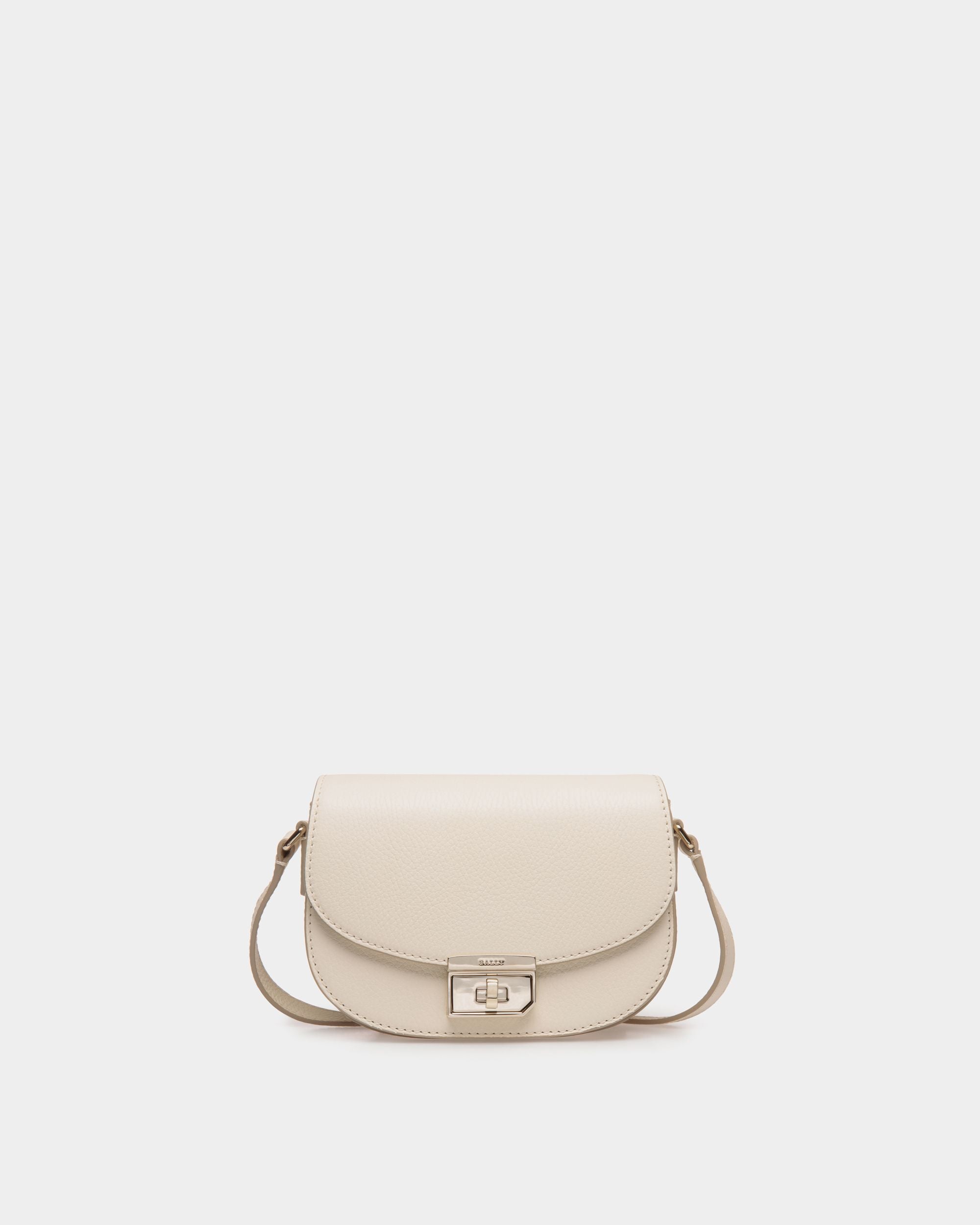 Minibag In White  Leather - 女性 - Bally - 01