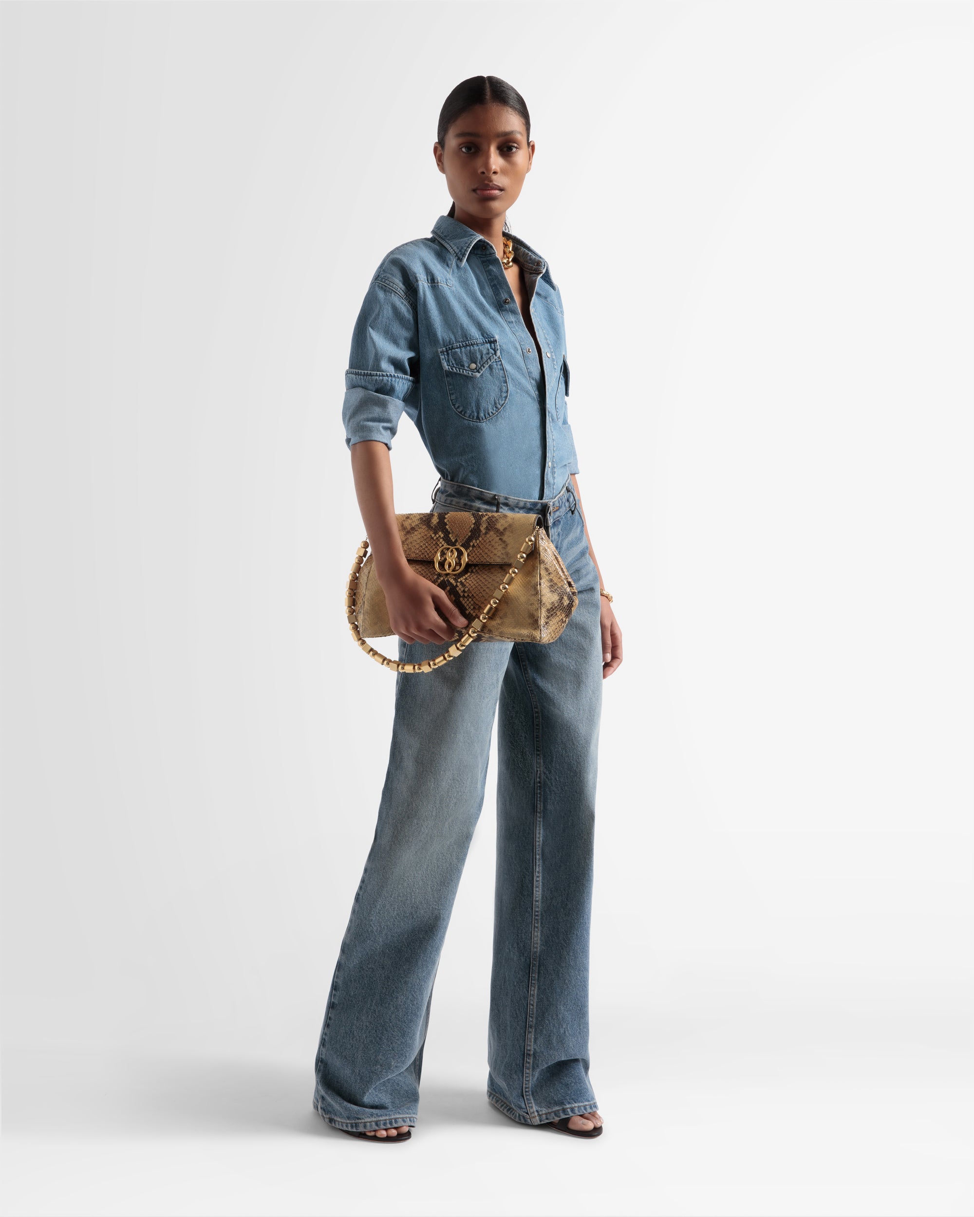 Emblem ショルダー バッグ パイソンプリント - 女性 - Bally - 02