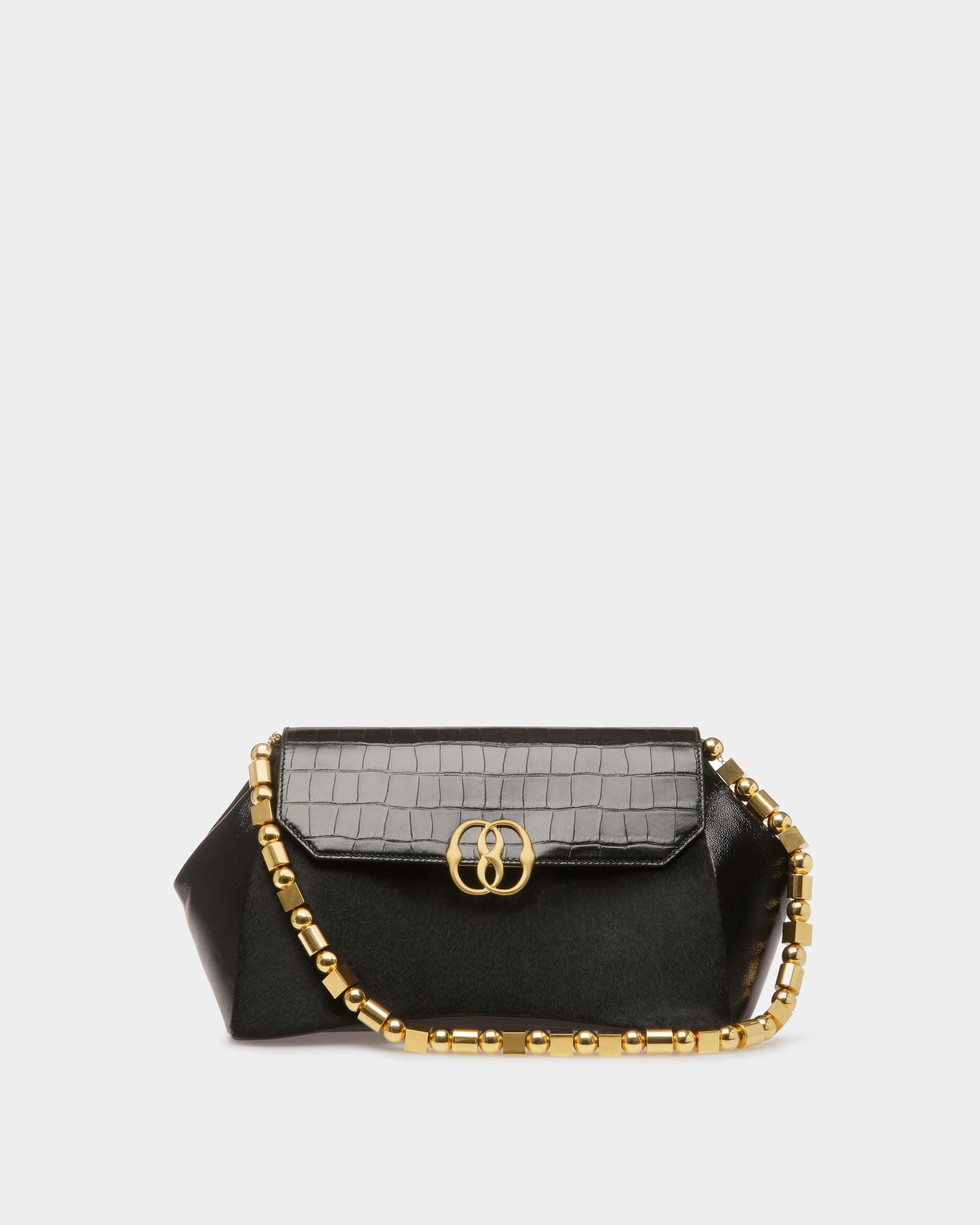 Emblem ショルダーバッグ ブラック ヘアカーフレザー - 女性 - Bally - 01
