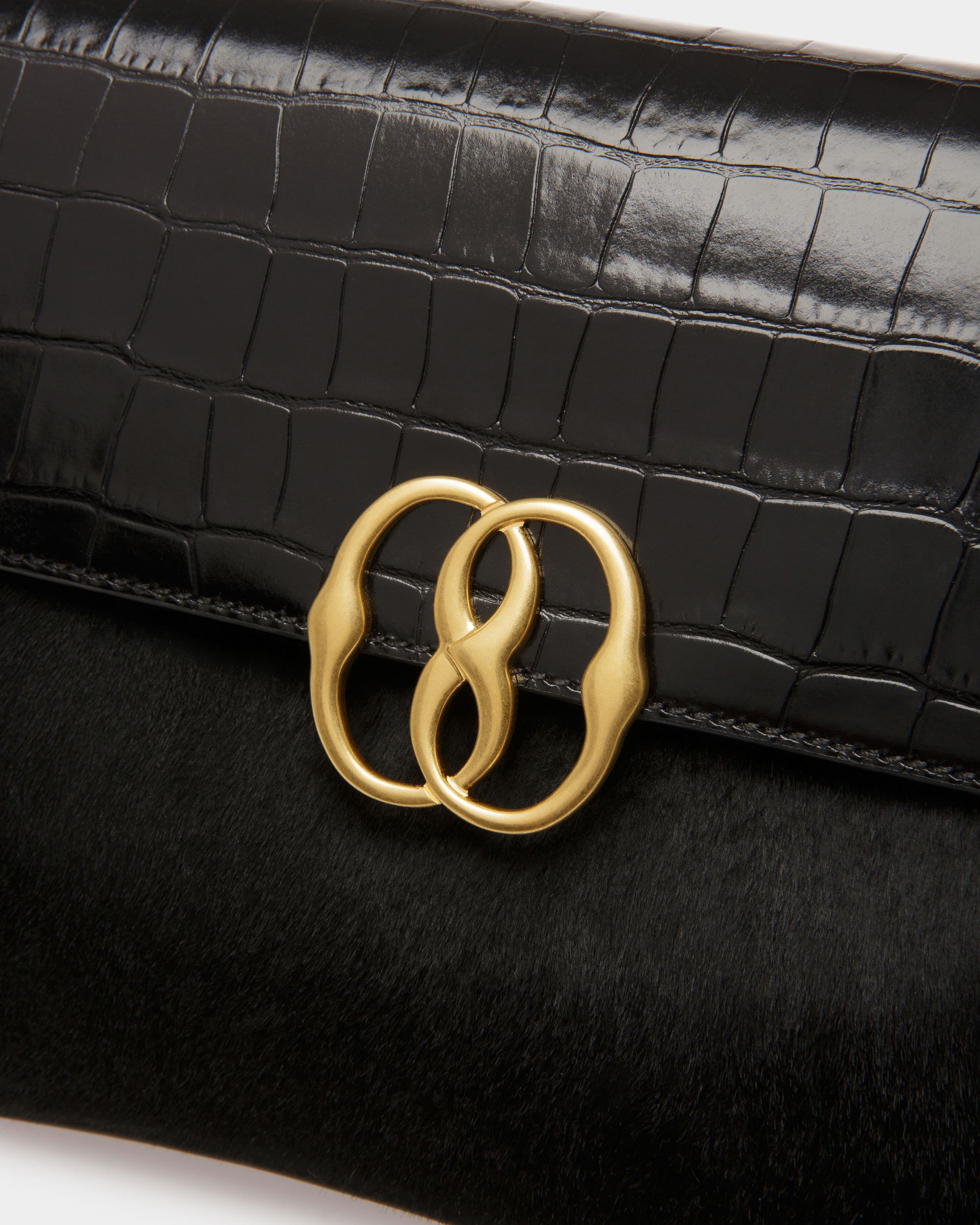 Emblem ショルダーバッグ ブラック ヘアカーフレザー - 女性 - Bally - 06