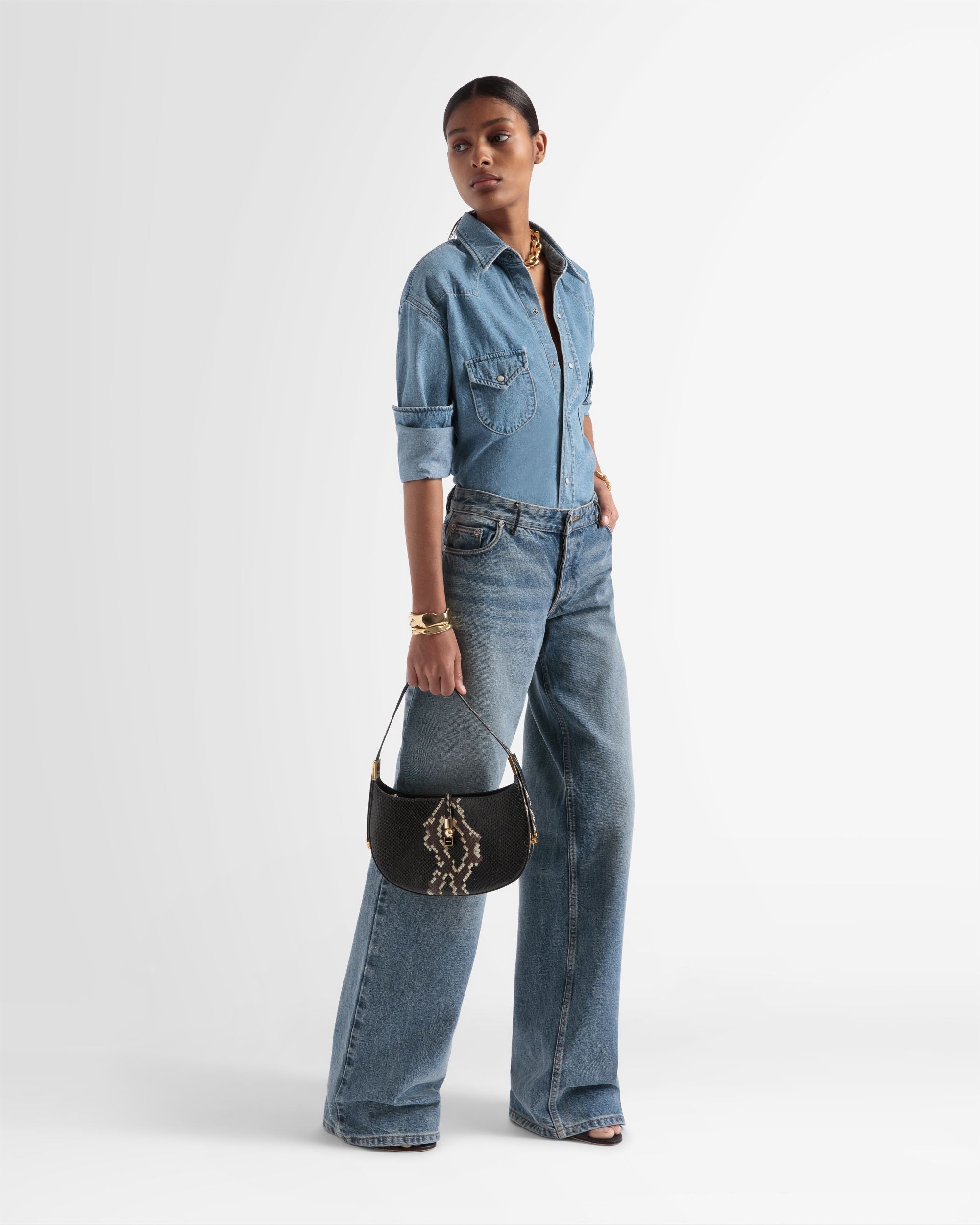 Block ショルダー バッグ パイソンプリント - 女性 - Bally - 02