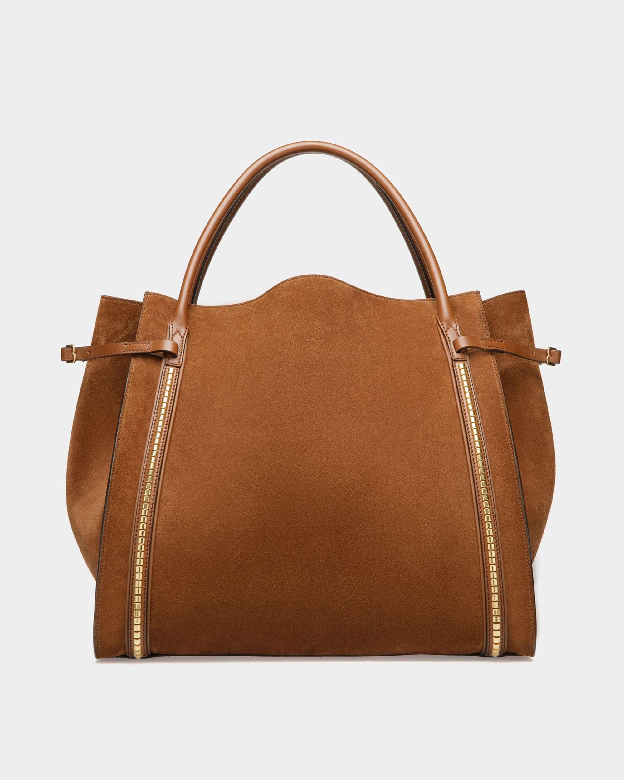 Chesney Extra Large トートバッグ ブラウン スエード レザー - 女性 - Bally - 01