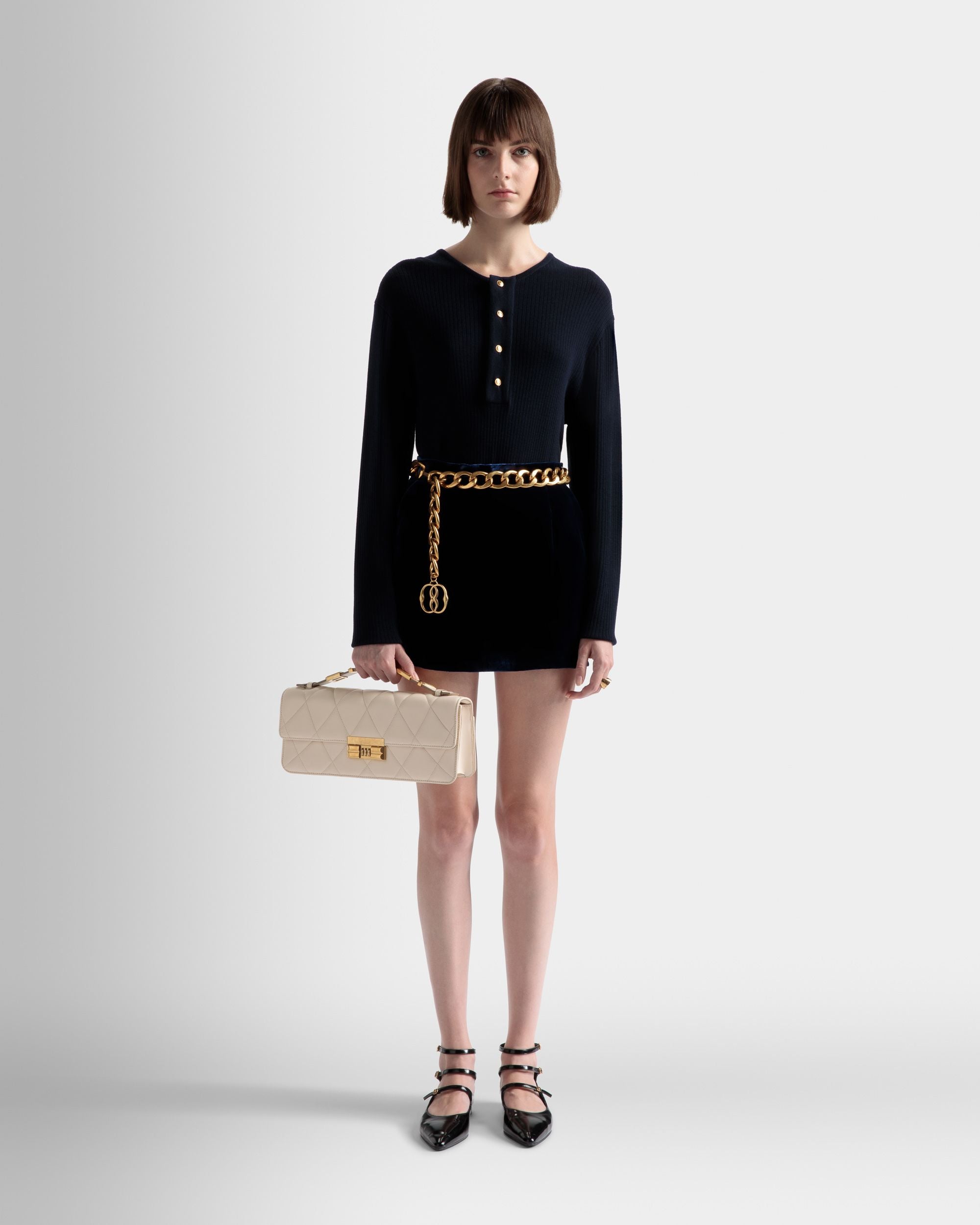 ロゴ クロスボディバッグ ラージ ボーンホワイト レザー - 女性 - Bally - 02