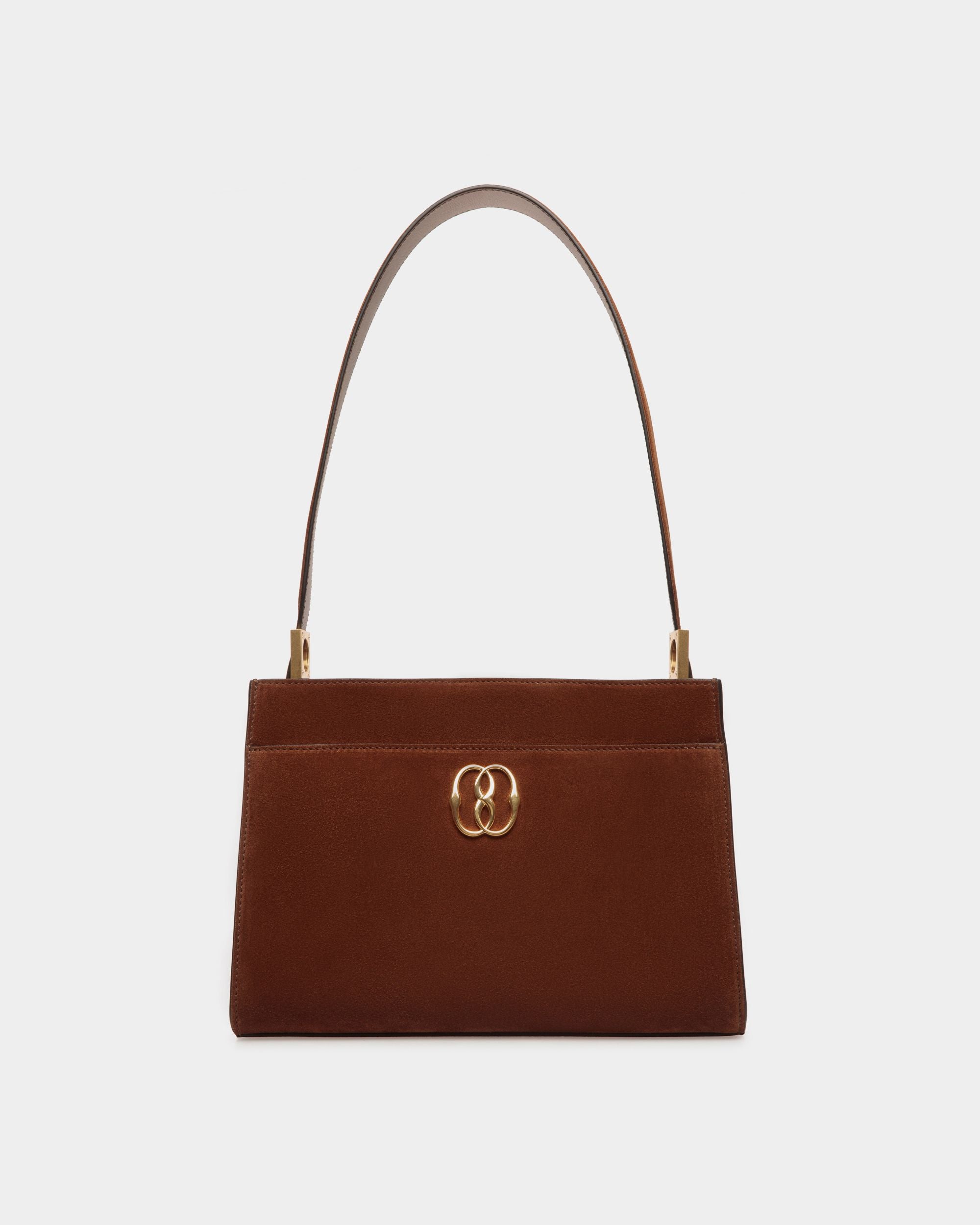 Emblem ショルダーバッグ ブラウン スエード - 女性 - Bally - 01