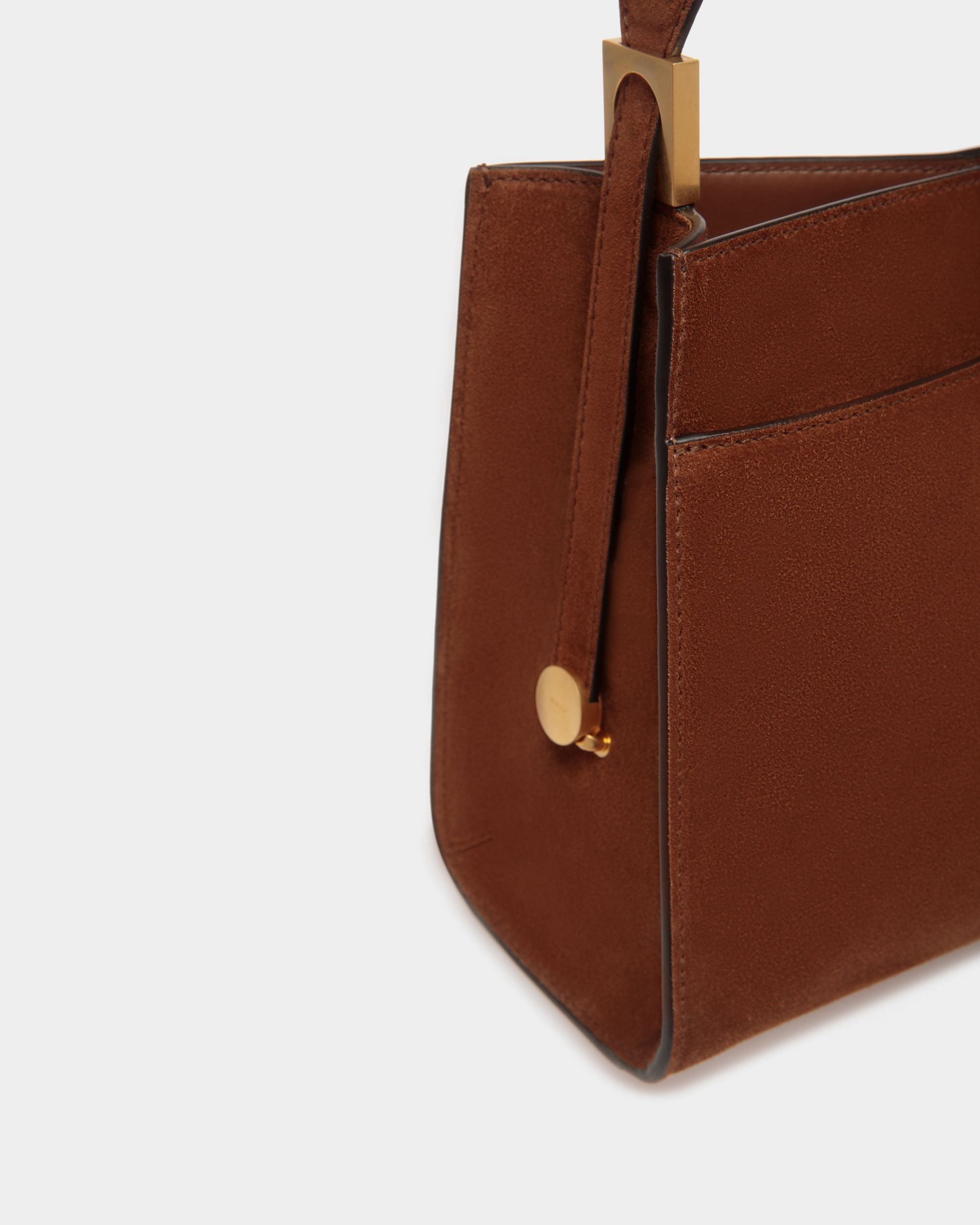 Emblem ショルダーバッグ ブラウン スエード - 女性 - Bally - 05