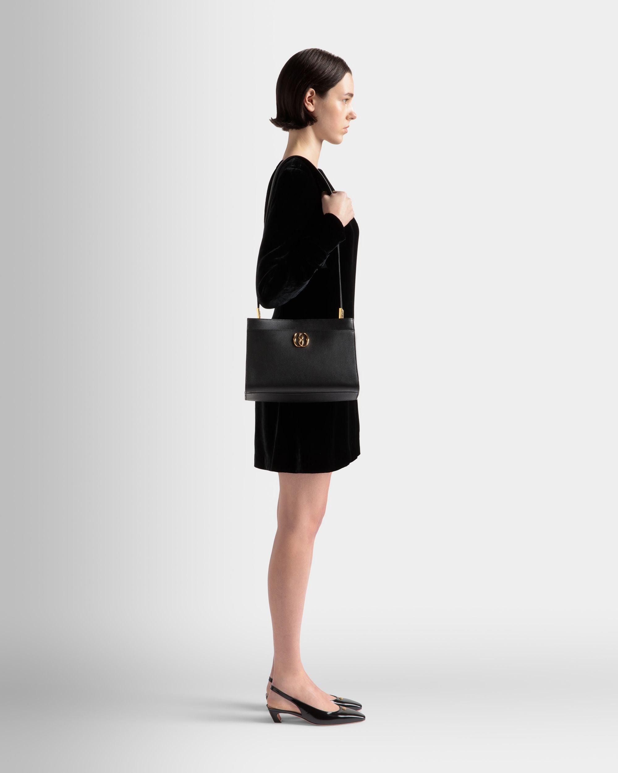 Emblem ショルダーバッグ ブラック グレインレザー - 女性 - Bally - 02