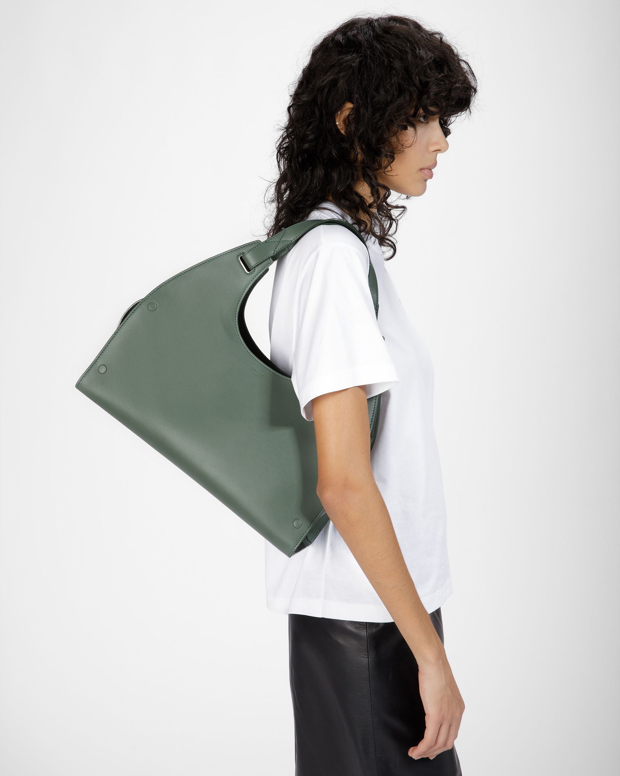 Ahres セージ レザー ショルダーバッグ - 女性 - Bally - 07