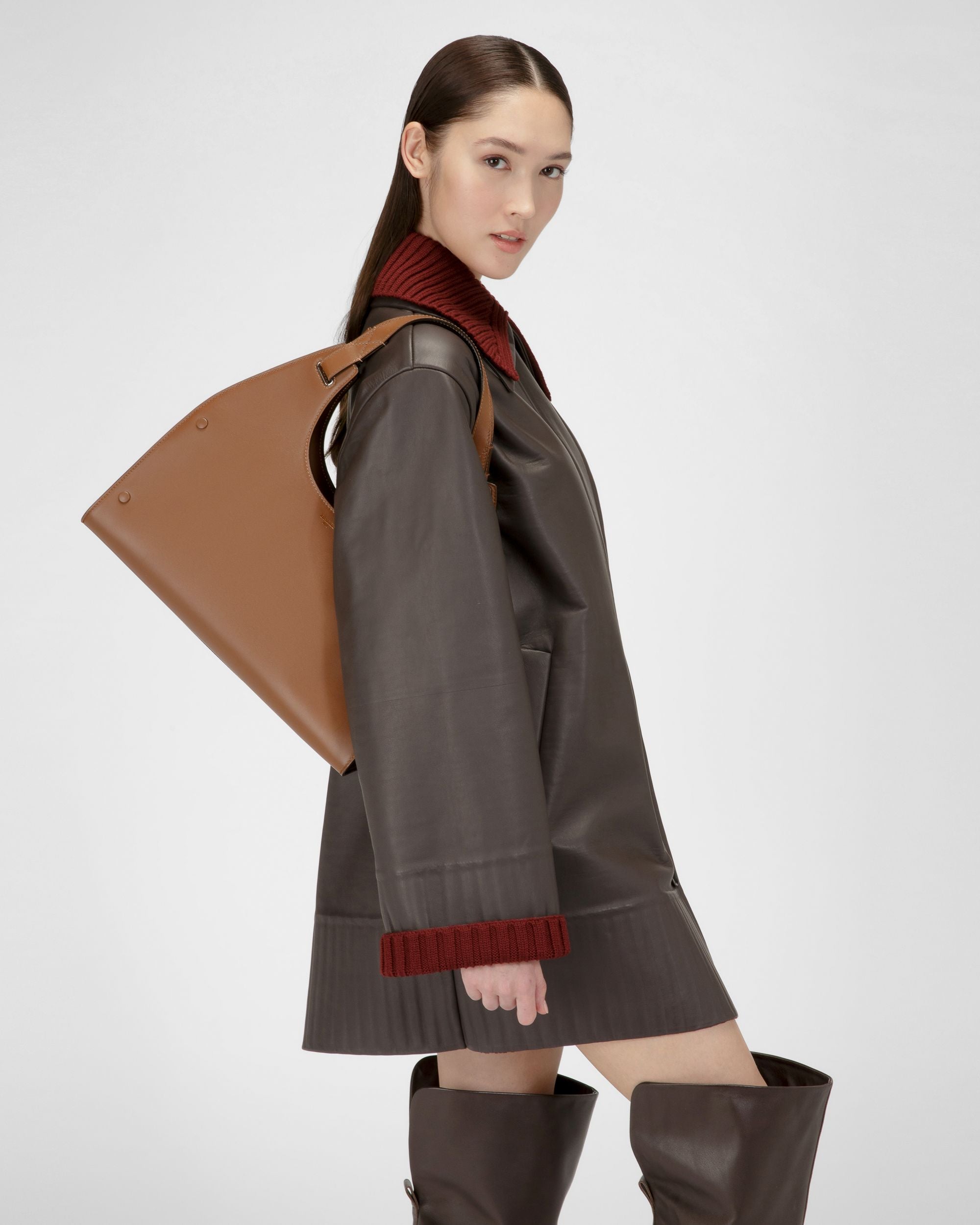 Ahres ブラウン レザー ショルダーバッグ - 女性 - Bally - 02