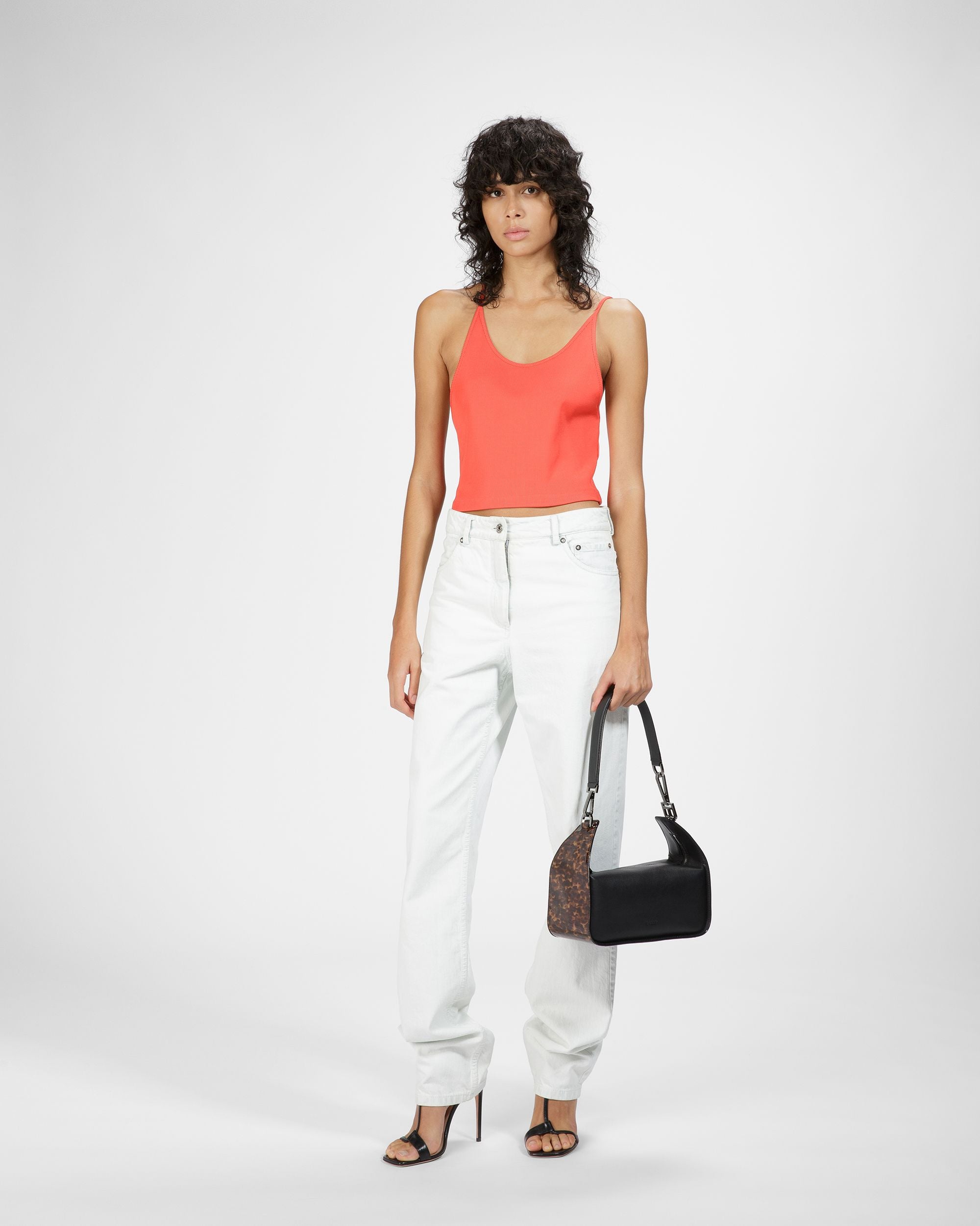 B-Hook ブラック レザー ショルダーバッグ - 女性 - Bally - 06