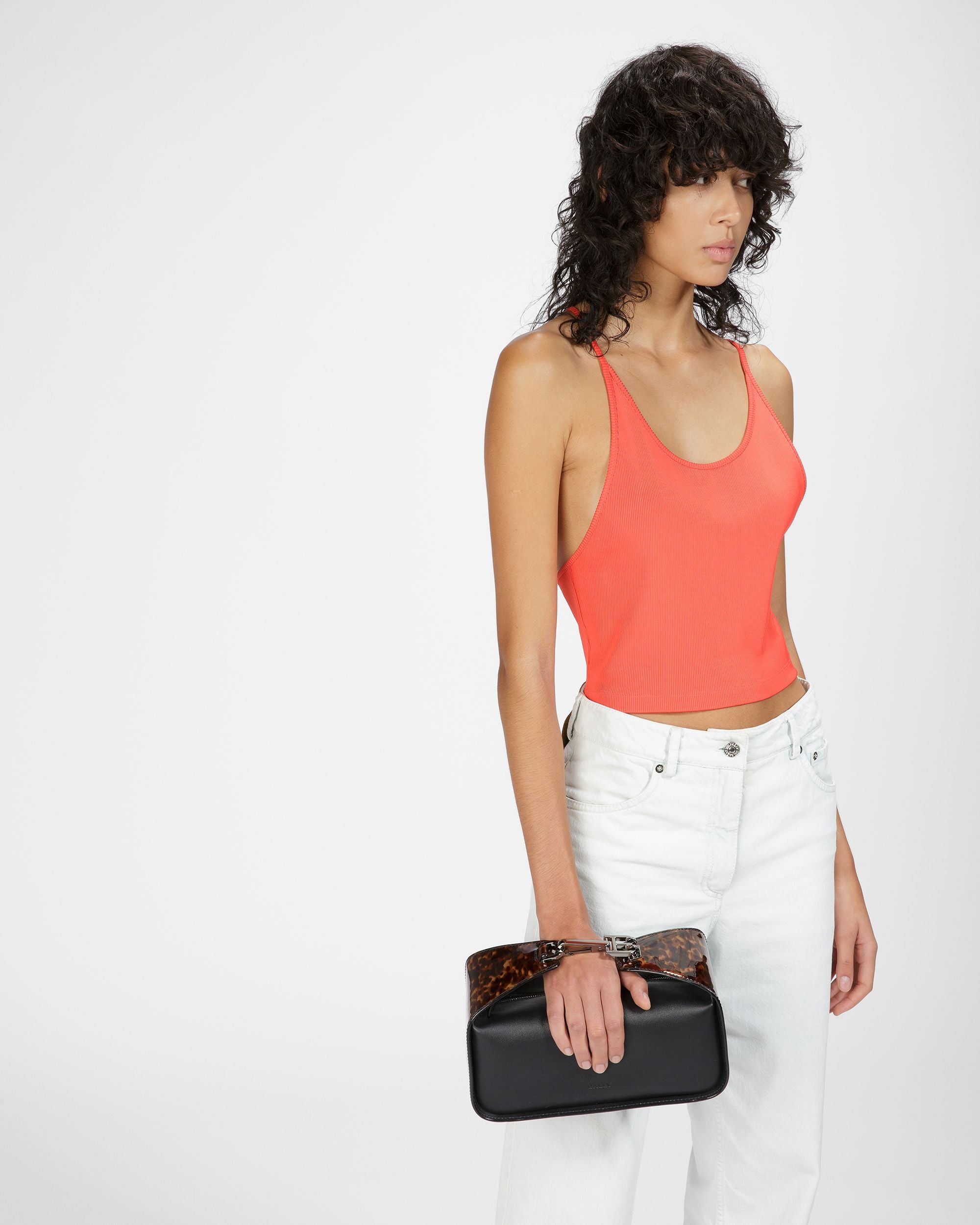 B-Hook ブラック レザー ショルダーバッグ - 女性 - Bally - 09