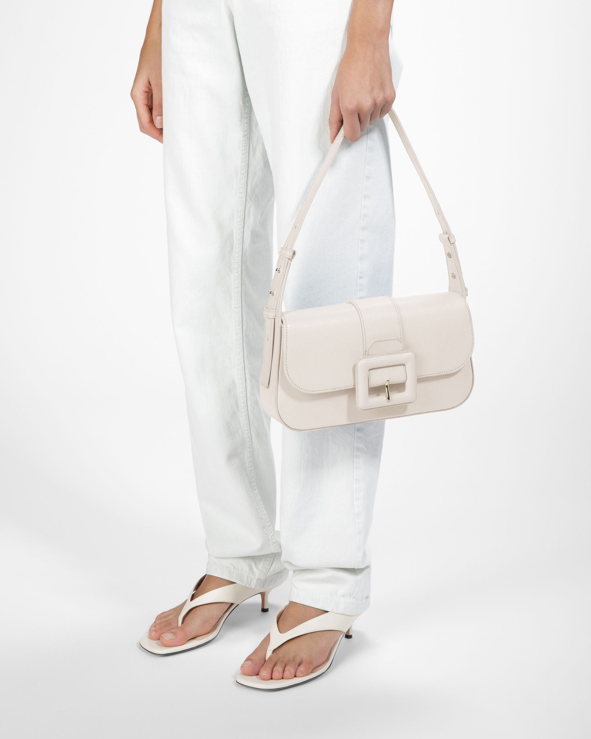 Jadha ボーンホワイト レザー ショルダーバッグ - 女性 - Bally - 02