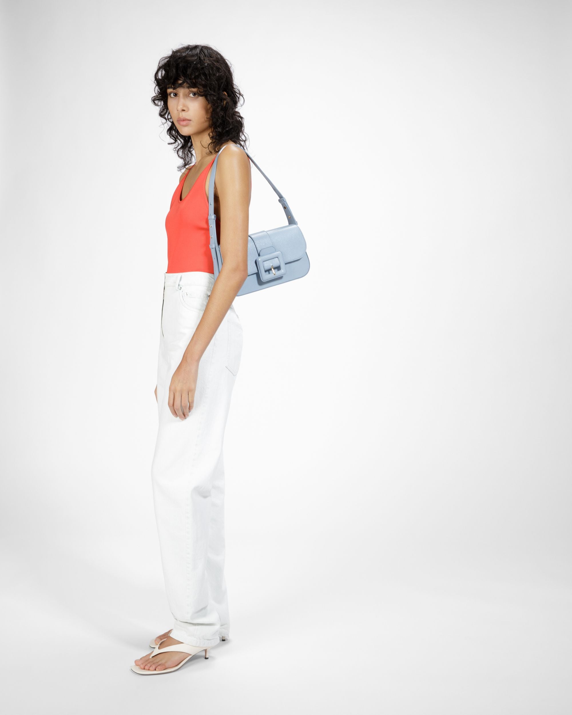 Jadha ライトブルー レザー ショルダーバッグ - 女性 - Bally - 06