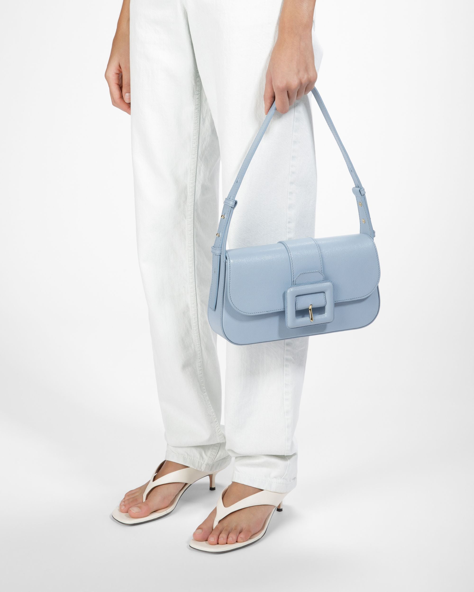 Jadha ライトブルー レザー ショルダーバッグ - 女性 - Bally - 08