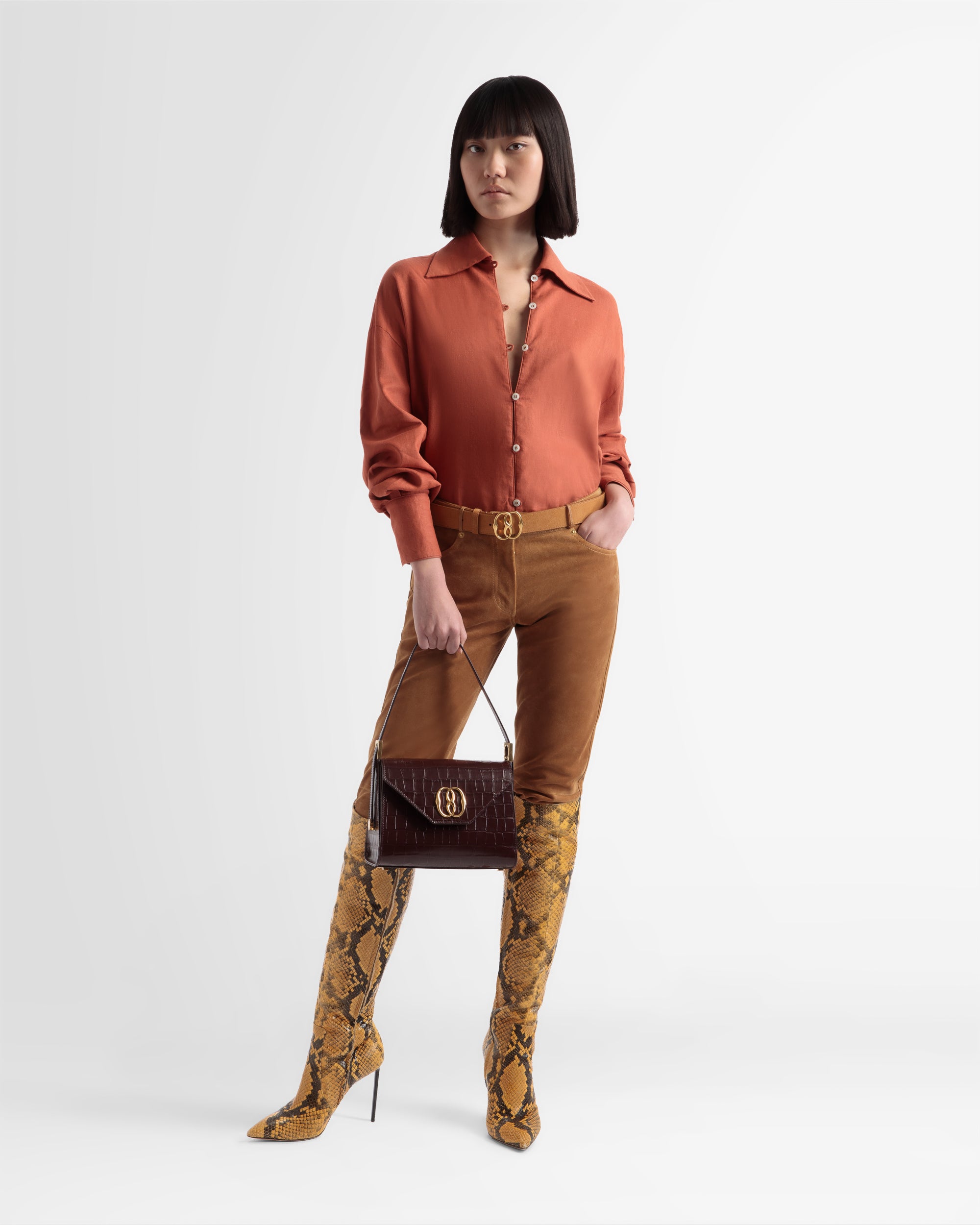 Emblem トップハンドル バッグ クロコダイルエンボスレザー - 女性 - Bally - 02