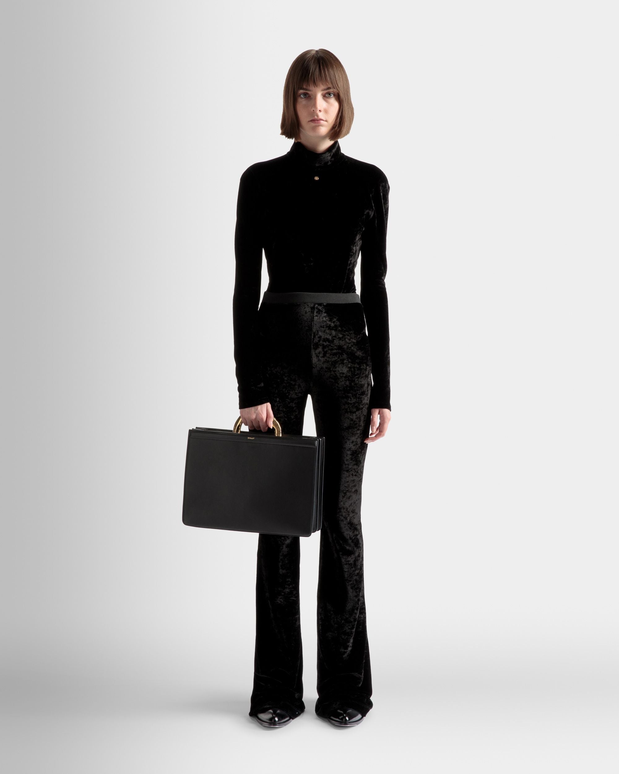 Baroque トップハンドルバッグ ブラック レザー - 女性 - Bally - 02