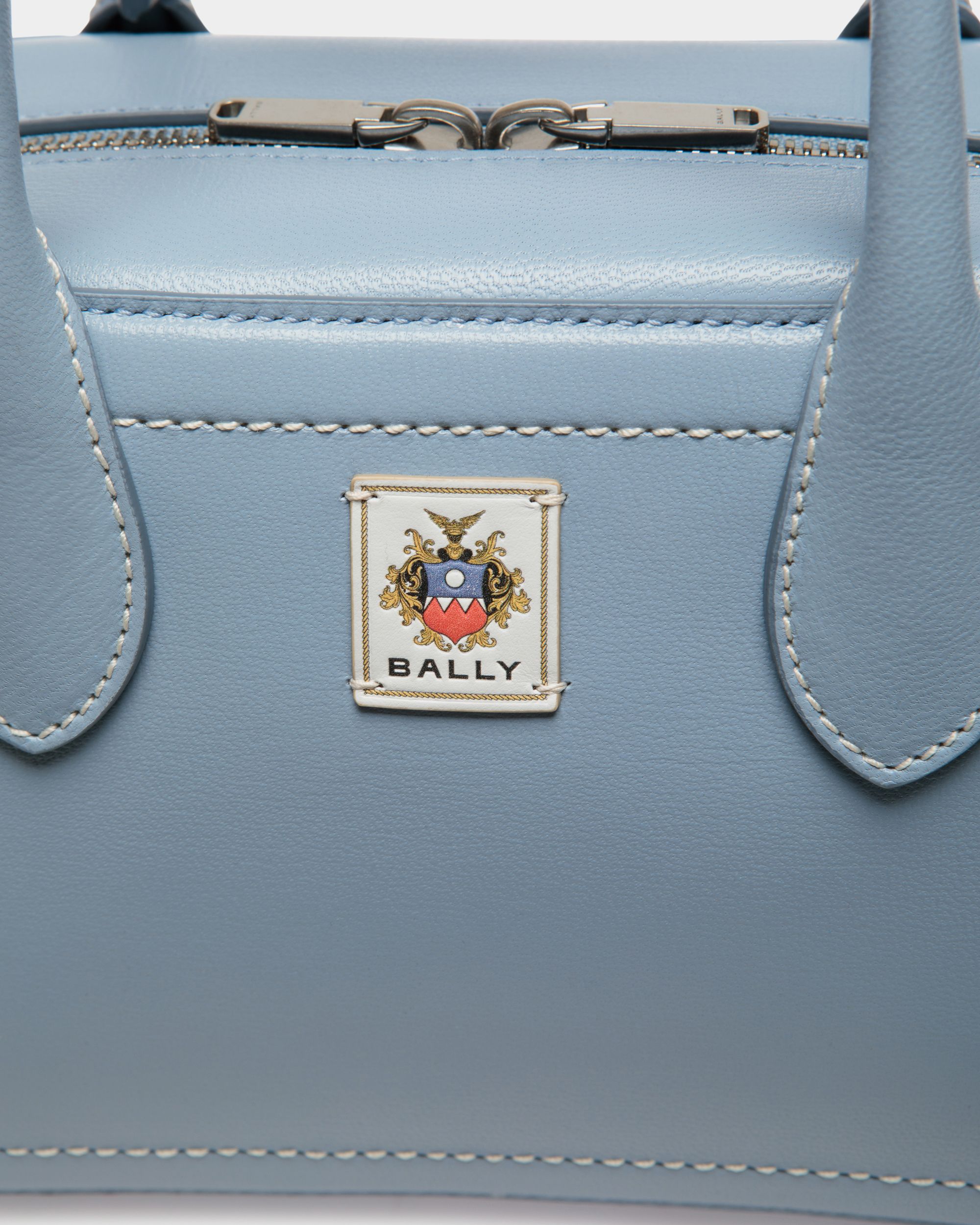 Unda トップハンドルバッグ ライトブルー グレインレザー - 女性 - Bally - 06