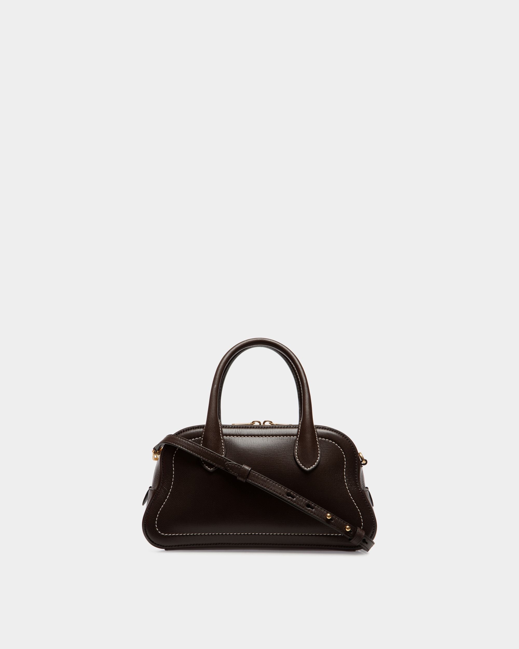 Unda トップハンドルバッグ エバノブラウン グレインレザー - 女性 - Bally - 03