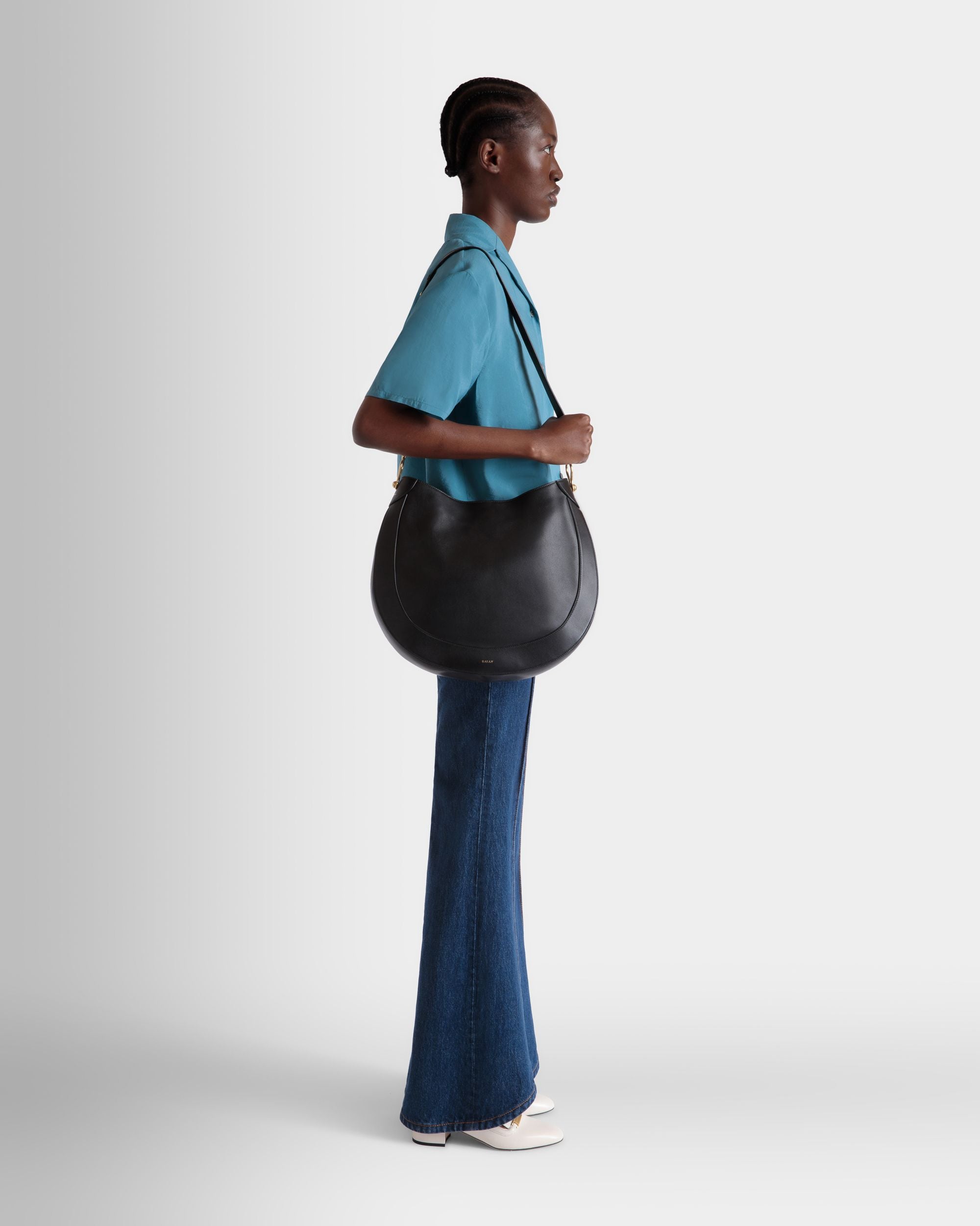 Lune ホーボーバッグ ブラック レザー - 女性 - Bally - 02