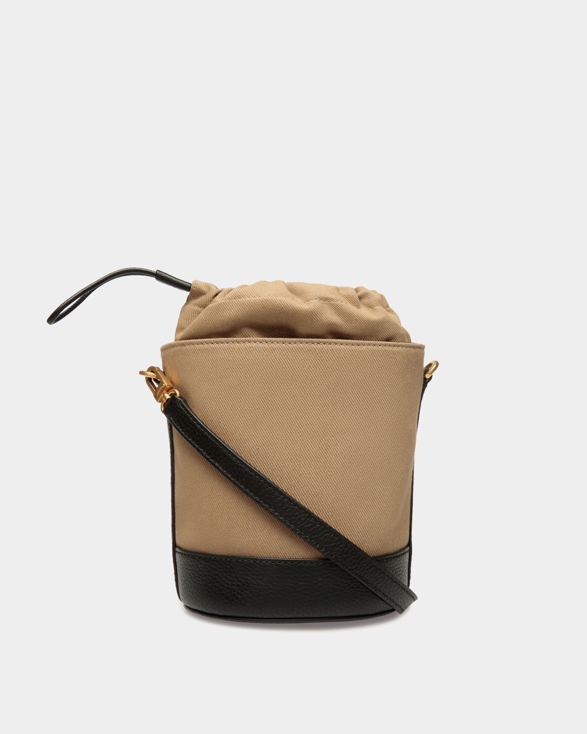 Bar ミニ バケットバッグ サンドベージュ キャンバス＆ブラウン レザー - 女性 - Bally - 02