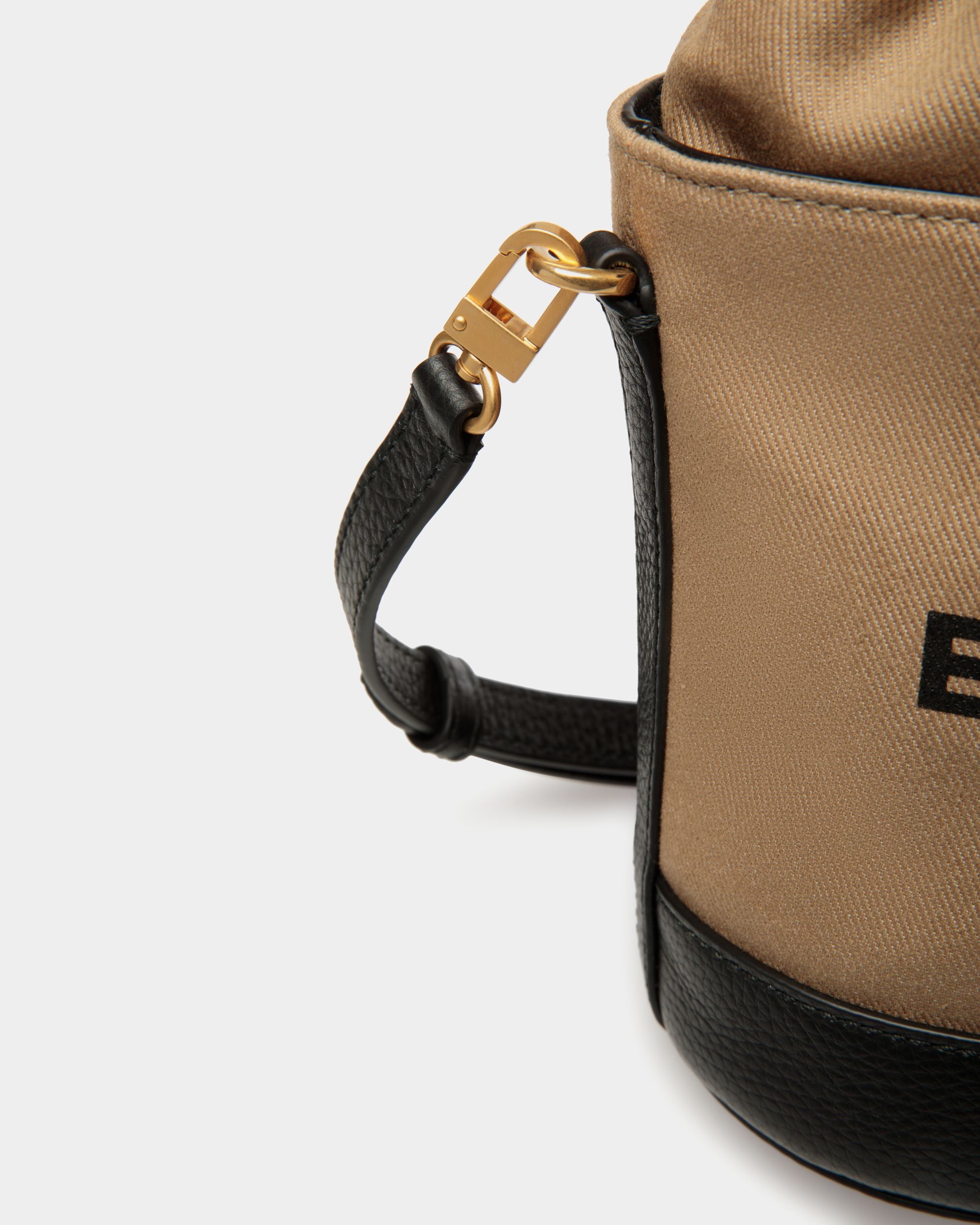 Bar ミニ バケットバッグ サンドベージュ キャンバス＆ブラウン レザー - 女性 - Bally - 05