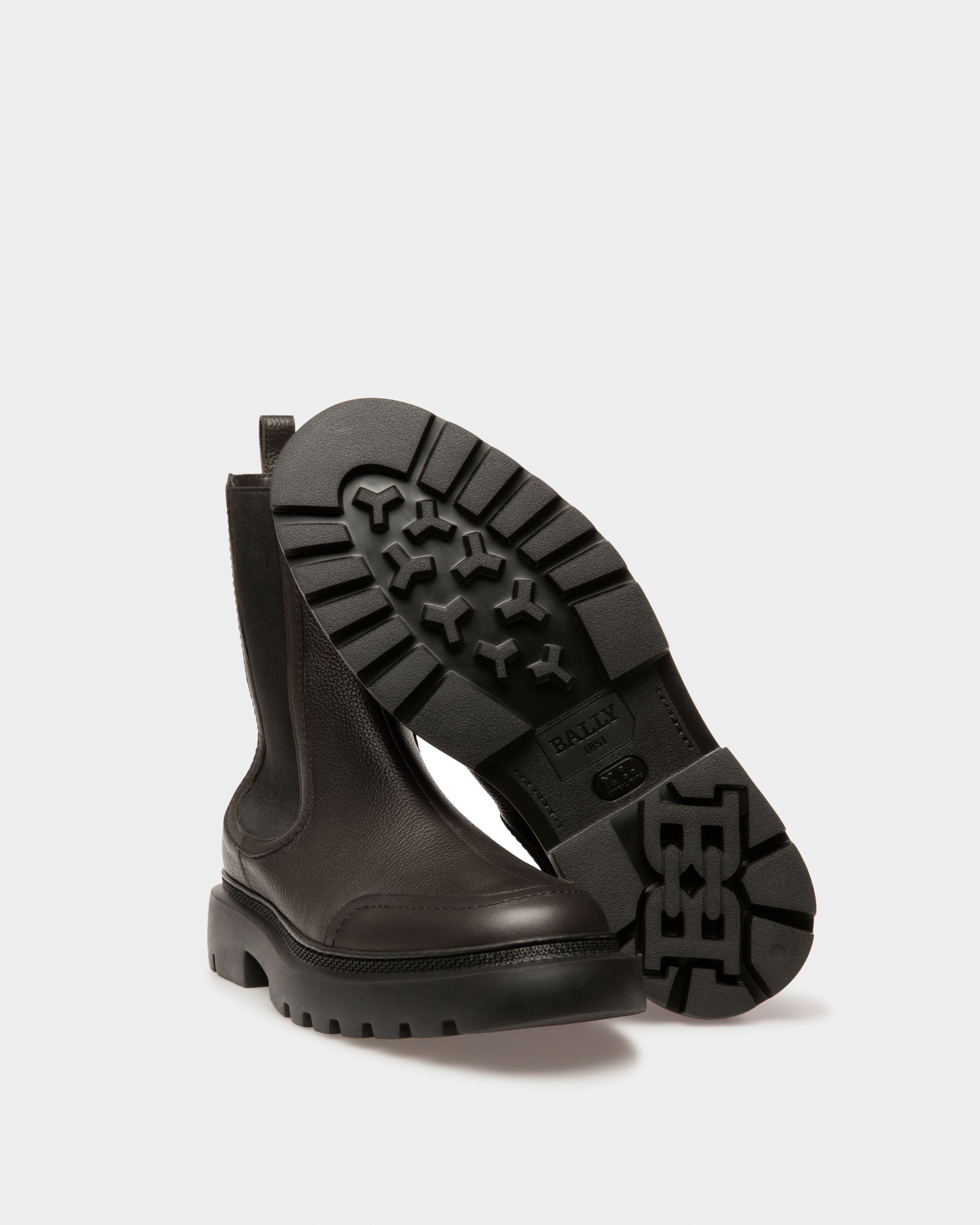 Ginny Flat ブラック レザー ブーツ - 女性 - Bally - 05