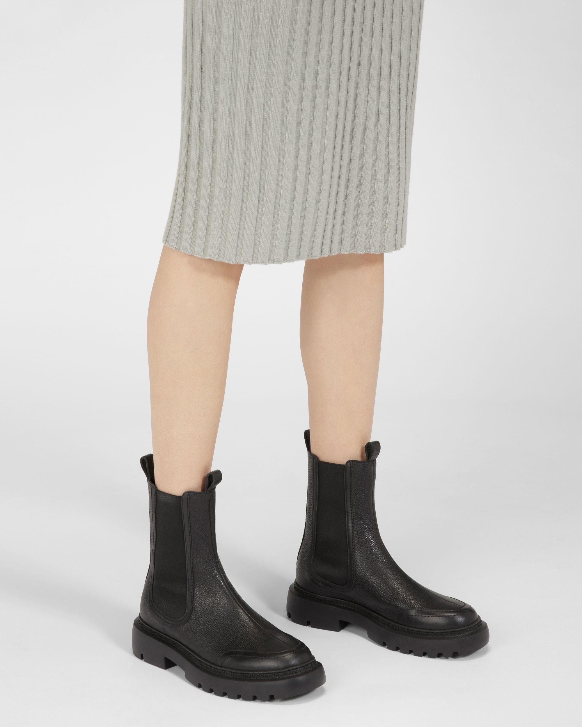 Ginny Flat ブラック レザー ブーツ - 女性 - Bally - 07