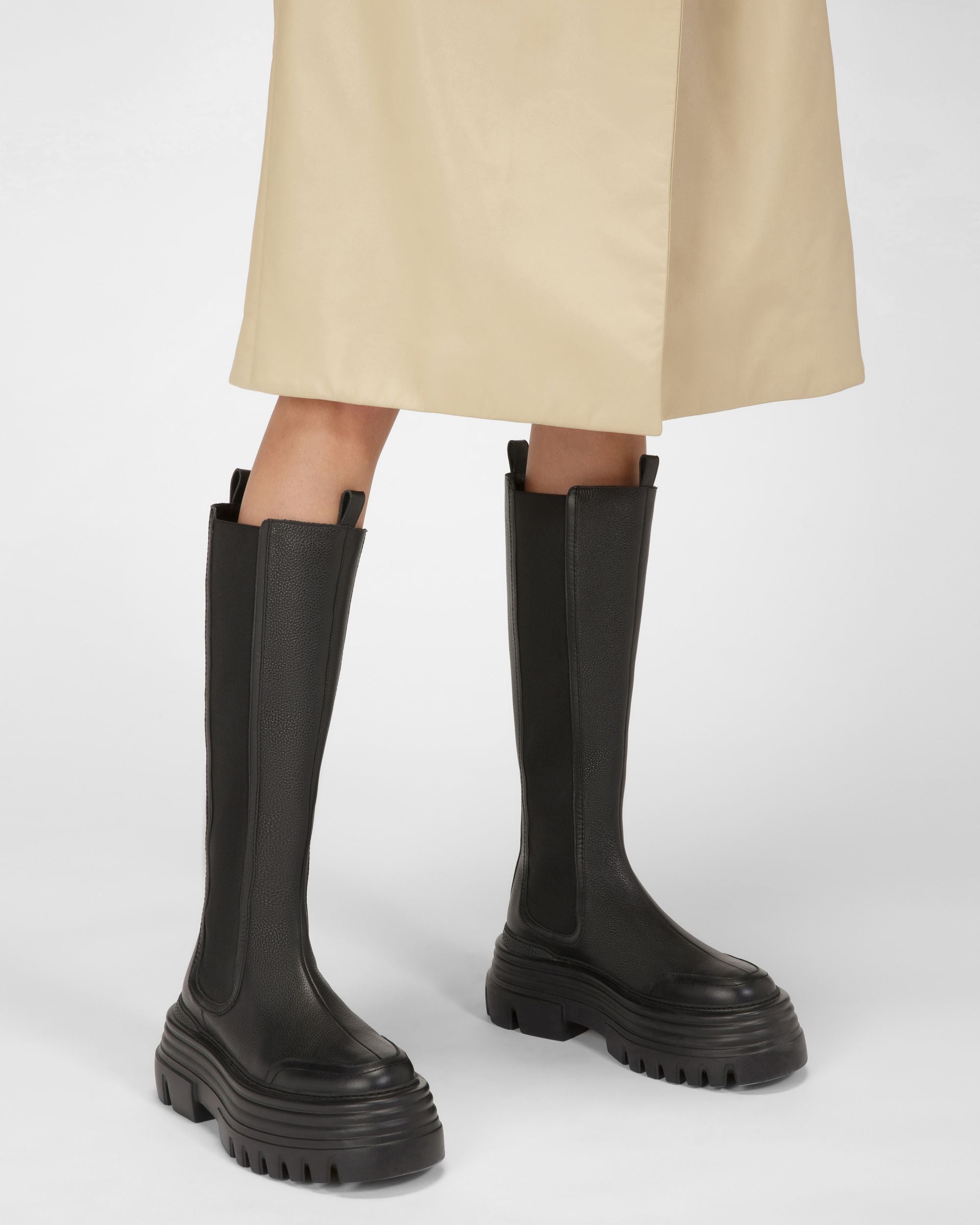 Galeen ブラック レザー ロングブーツ - 女性 - Bally - 07