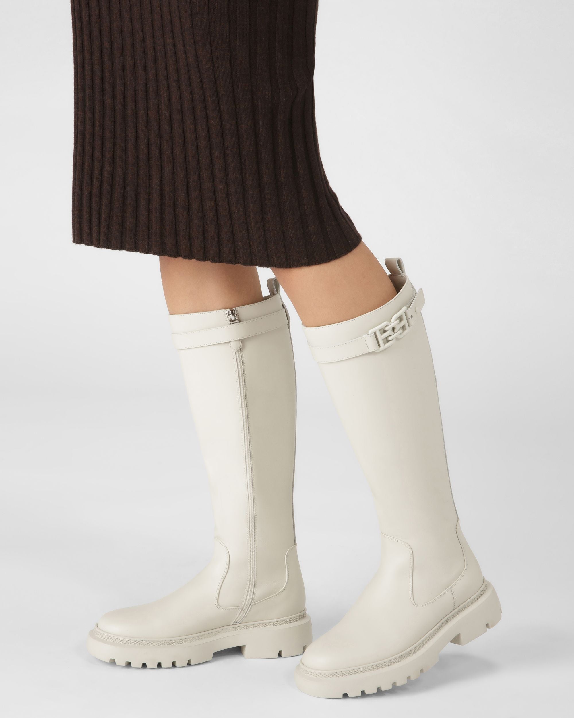 Gaila ダスティホワイト レザー ブーツ - 女性 - Bally - 03