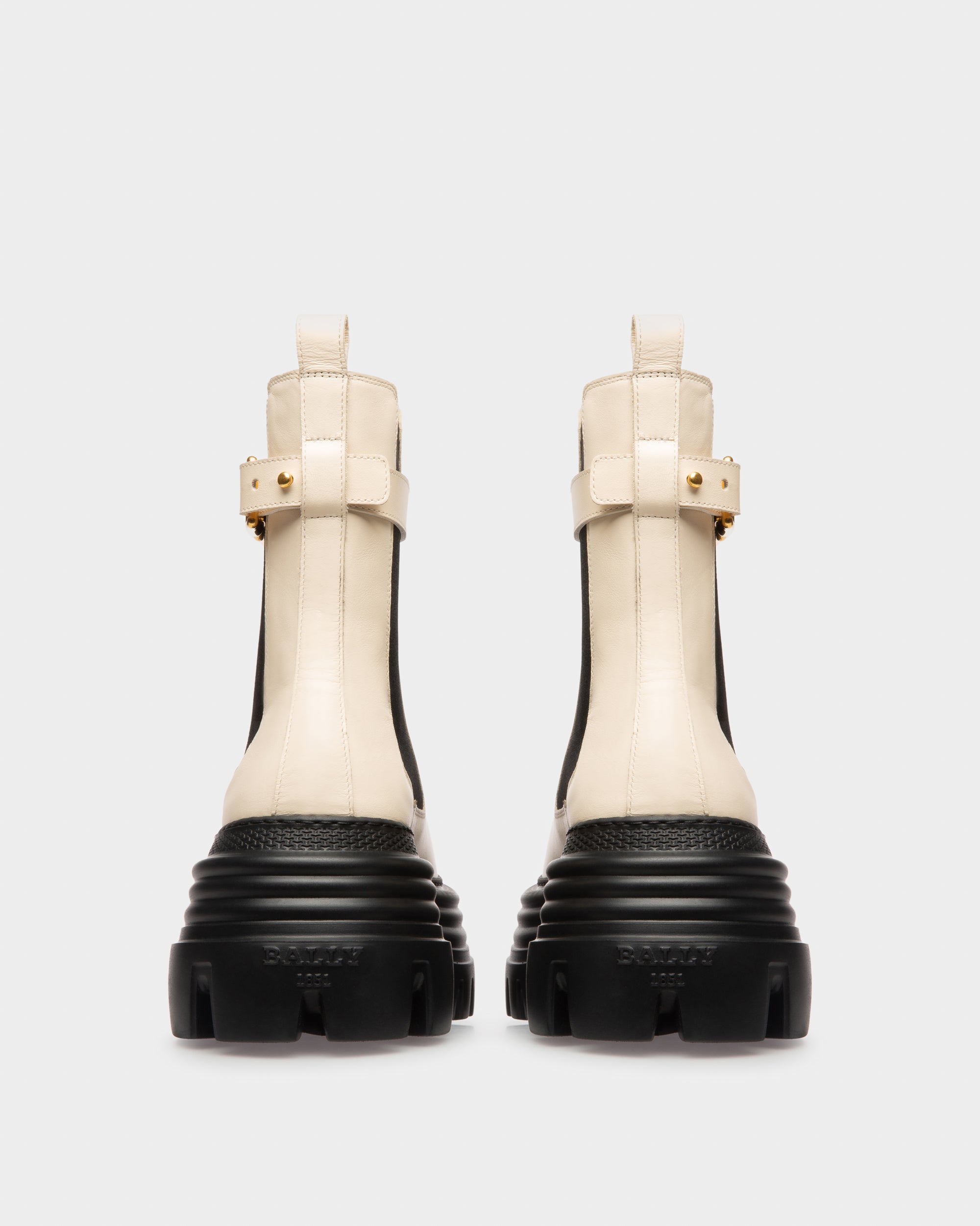 Greby ボーンホワイト レザー ブーティー - 女性 - Bally - 03