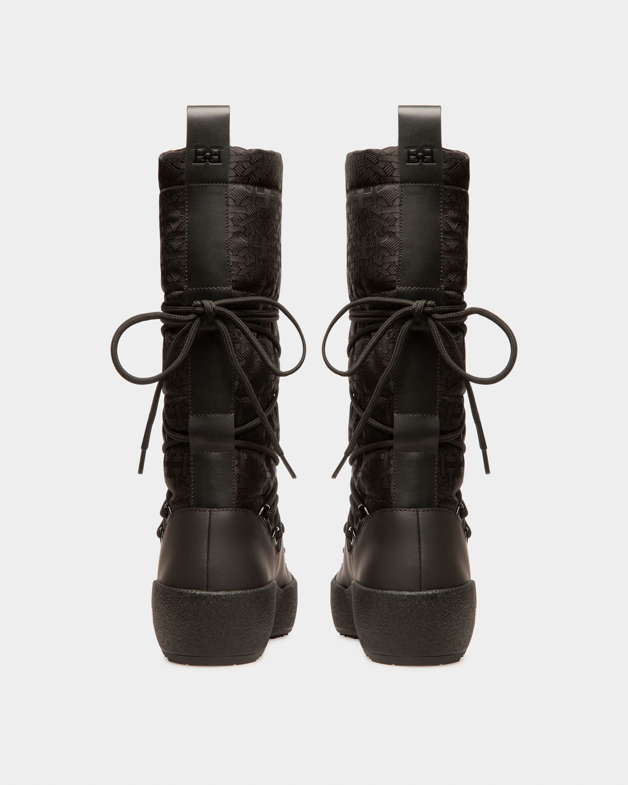 Cathye ブラック リサイクルナイロン＆レザー ブーツ - 女性 - Bally - 03
