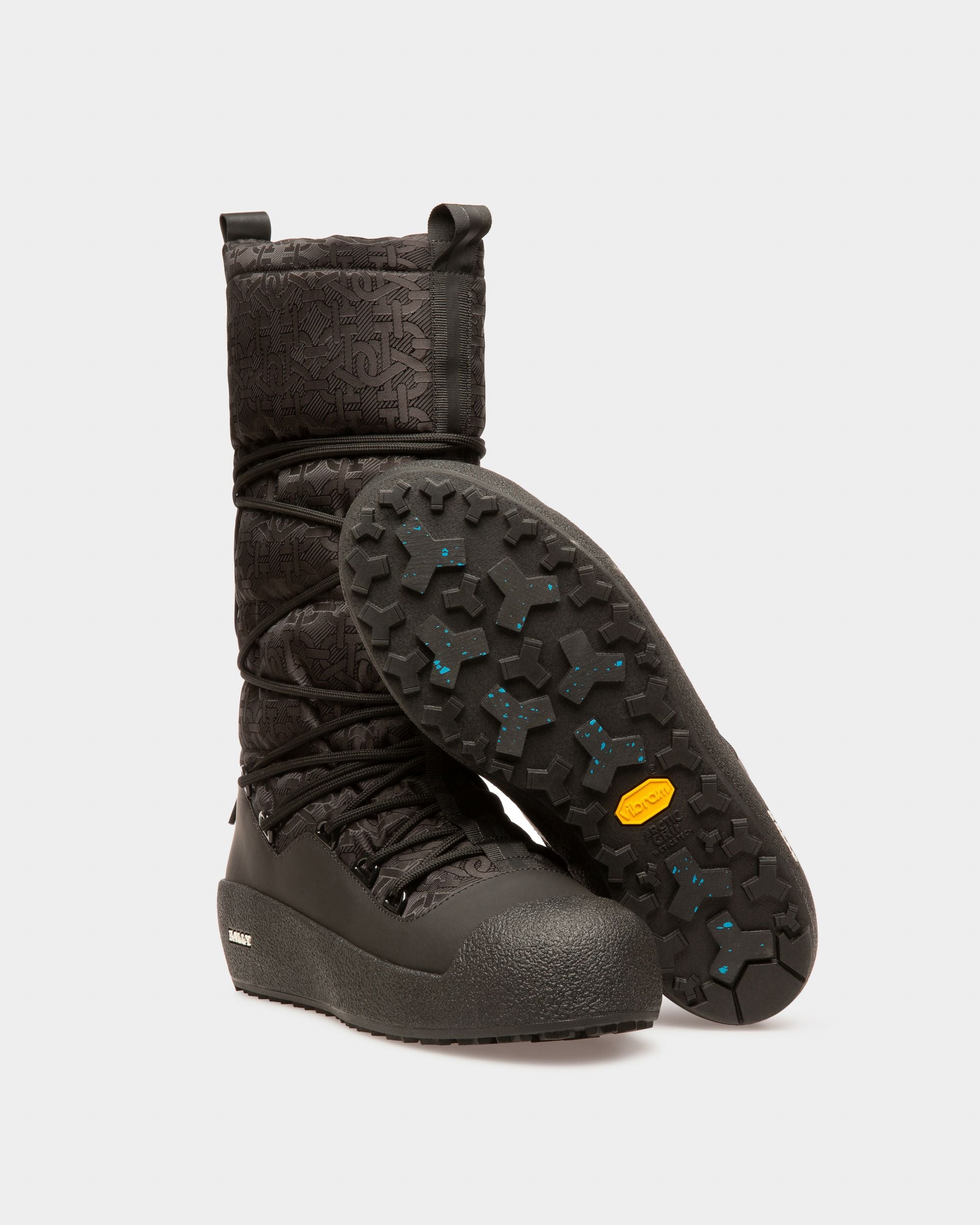 Cathye ブラック リサイクルナイロン＆レザー ブーツ - 女性 - Bally - 04