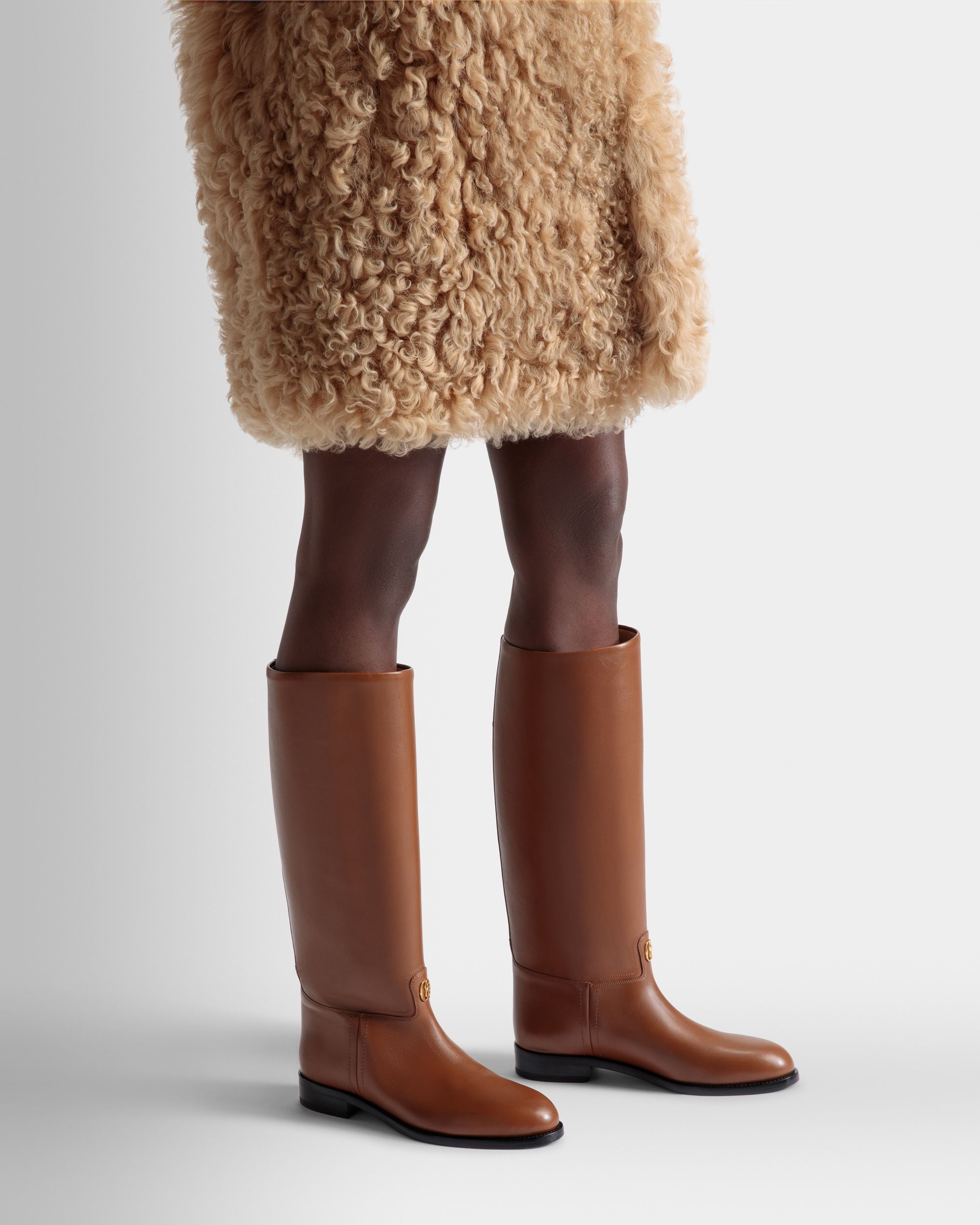 Huntington ロングブーツ ブラウン レザー - 女性 - Bally - 02