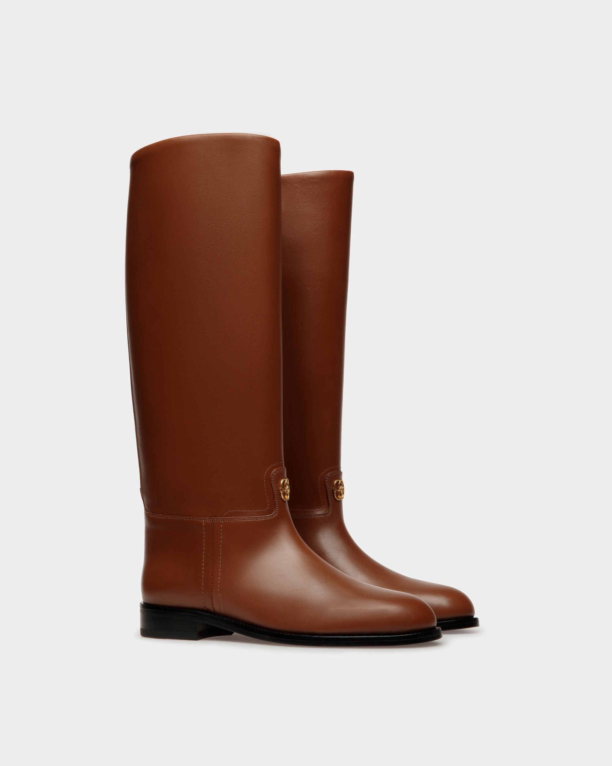 Huntington ロングブーツ ブラウン レザー - 女性 - Bally - 03