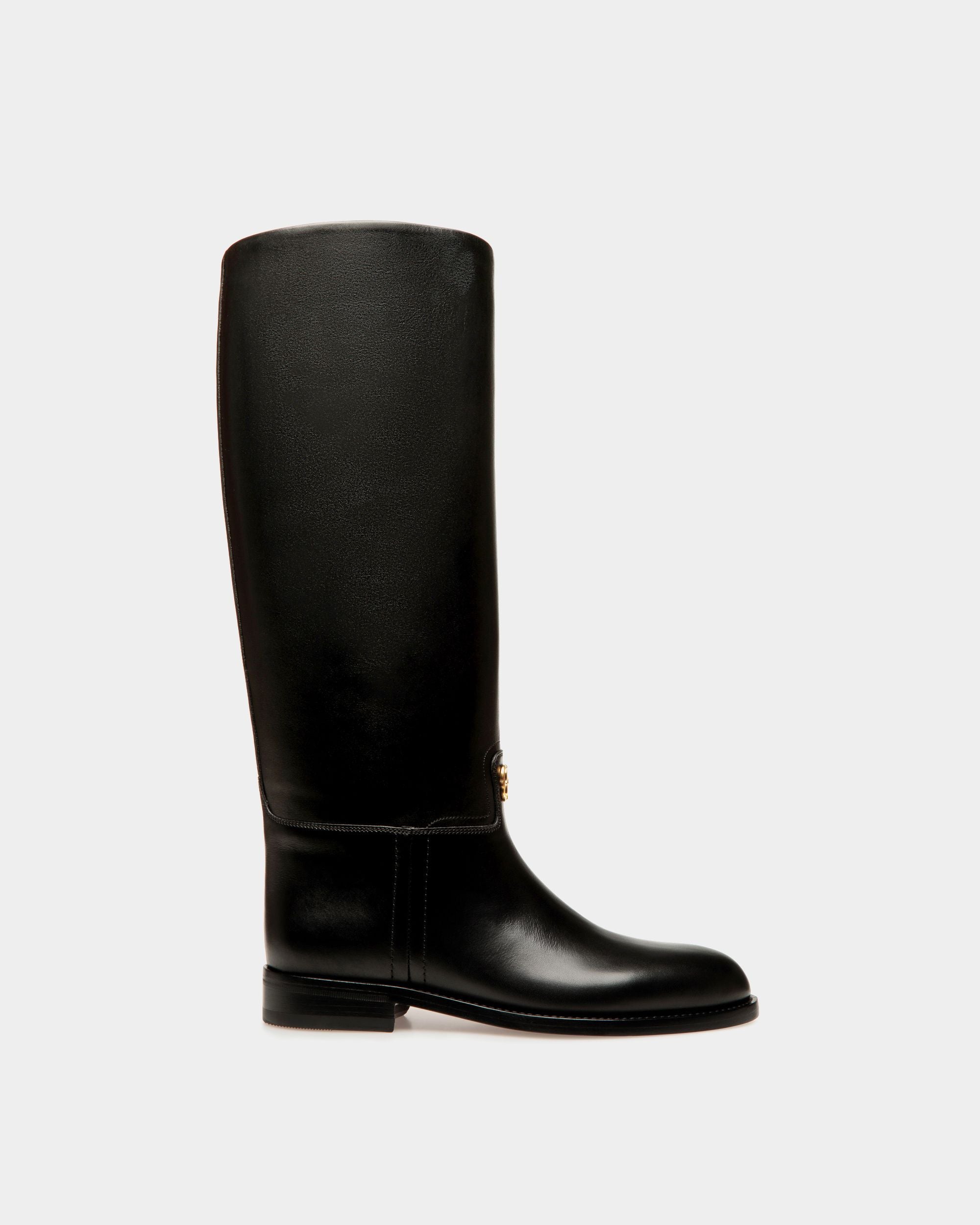 Huntington ロングブーツ ブラック レザー - 女性 - Bally - 01