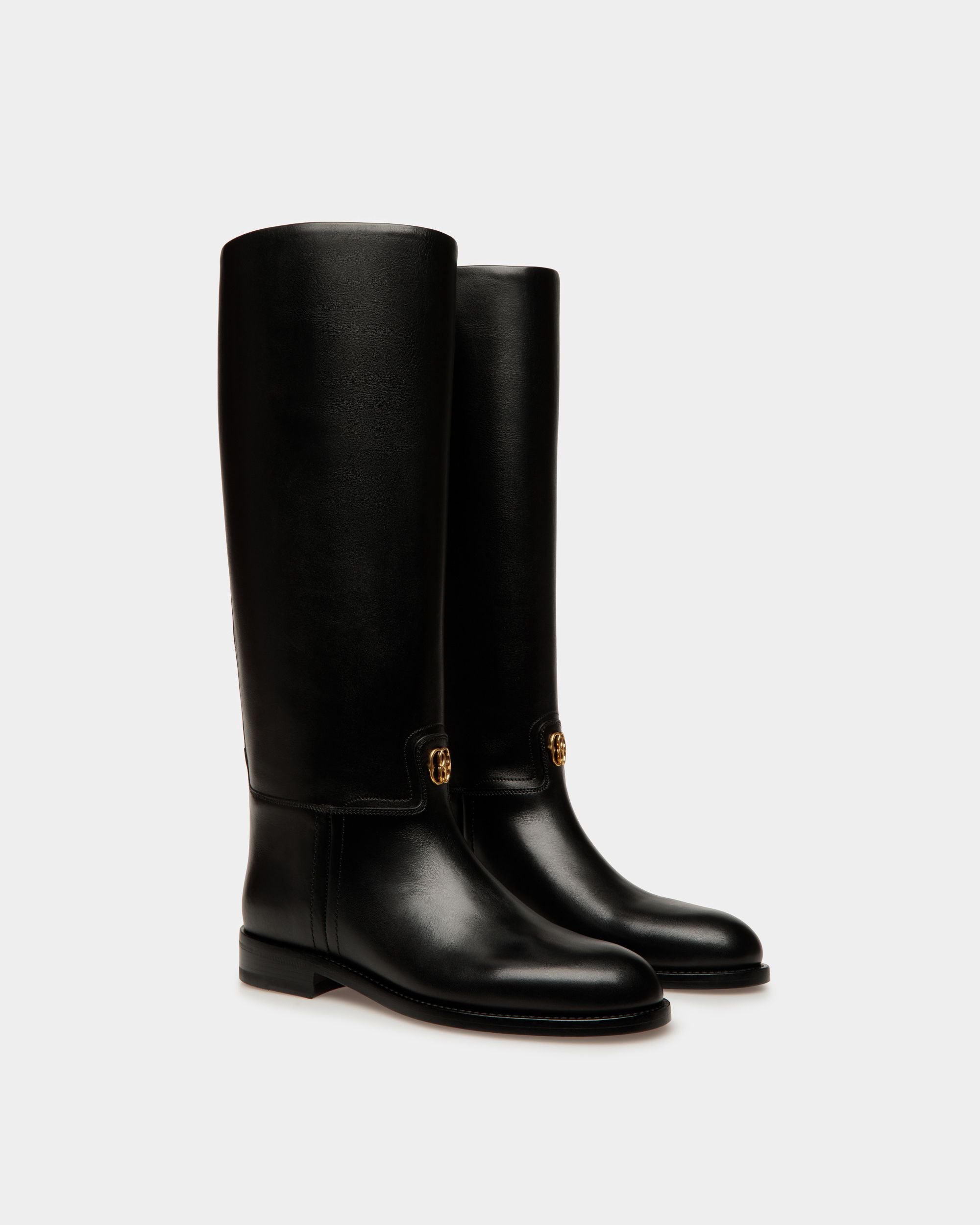Huntington ロングブーツ ブラック レザー - 女性 - Bally - 02