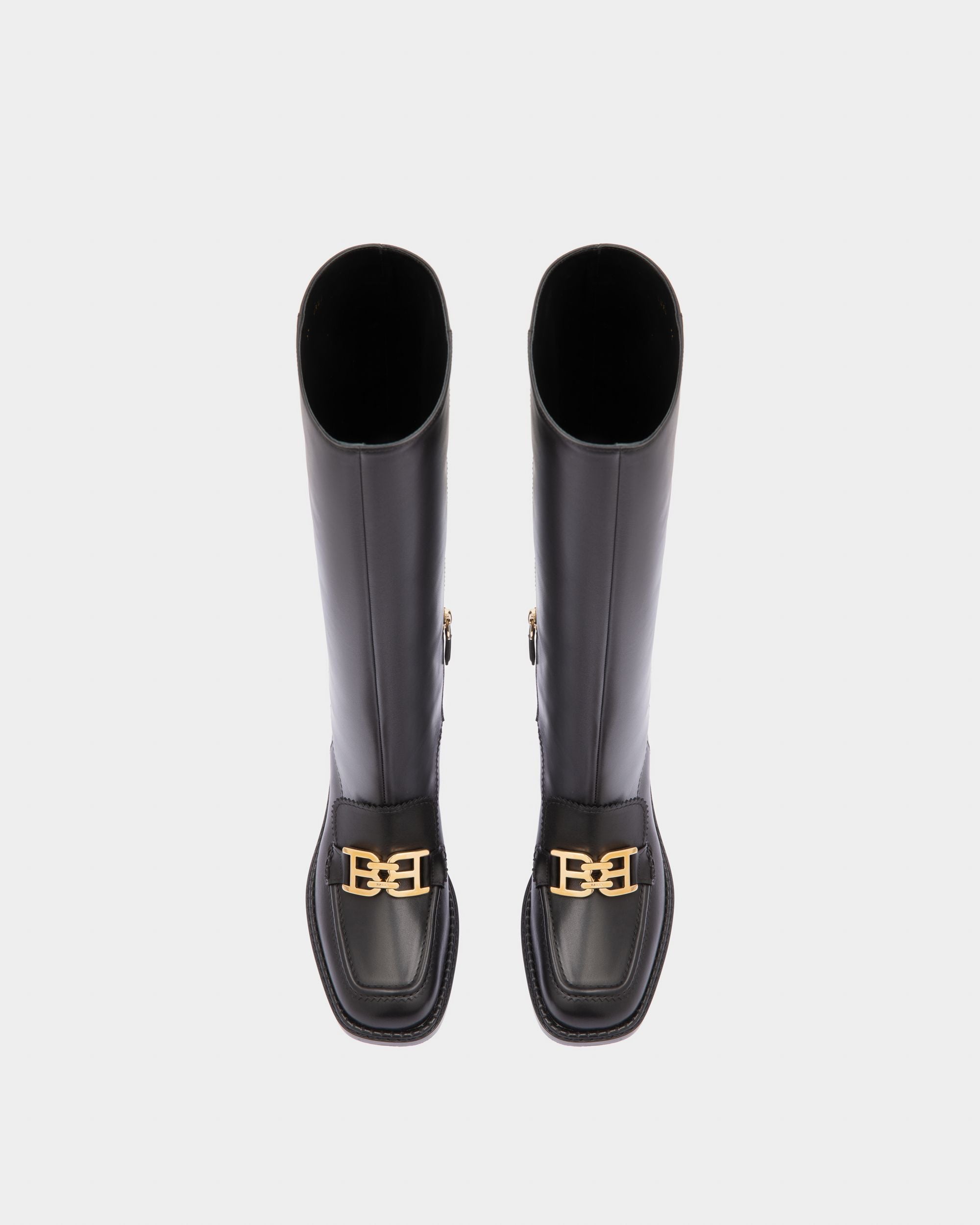 Ebele ブラック レザー ロングブーツ - 女性 - Bally - 03