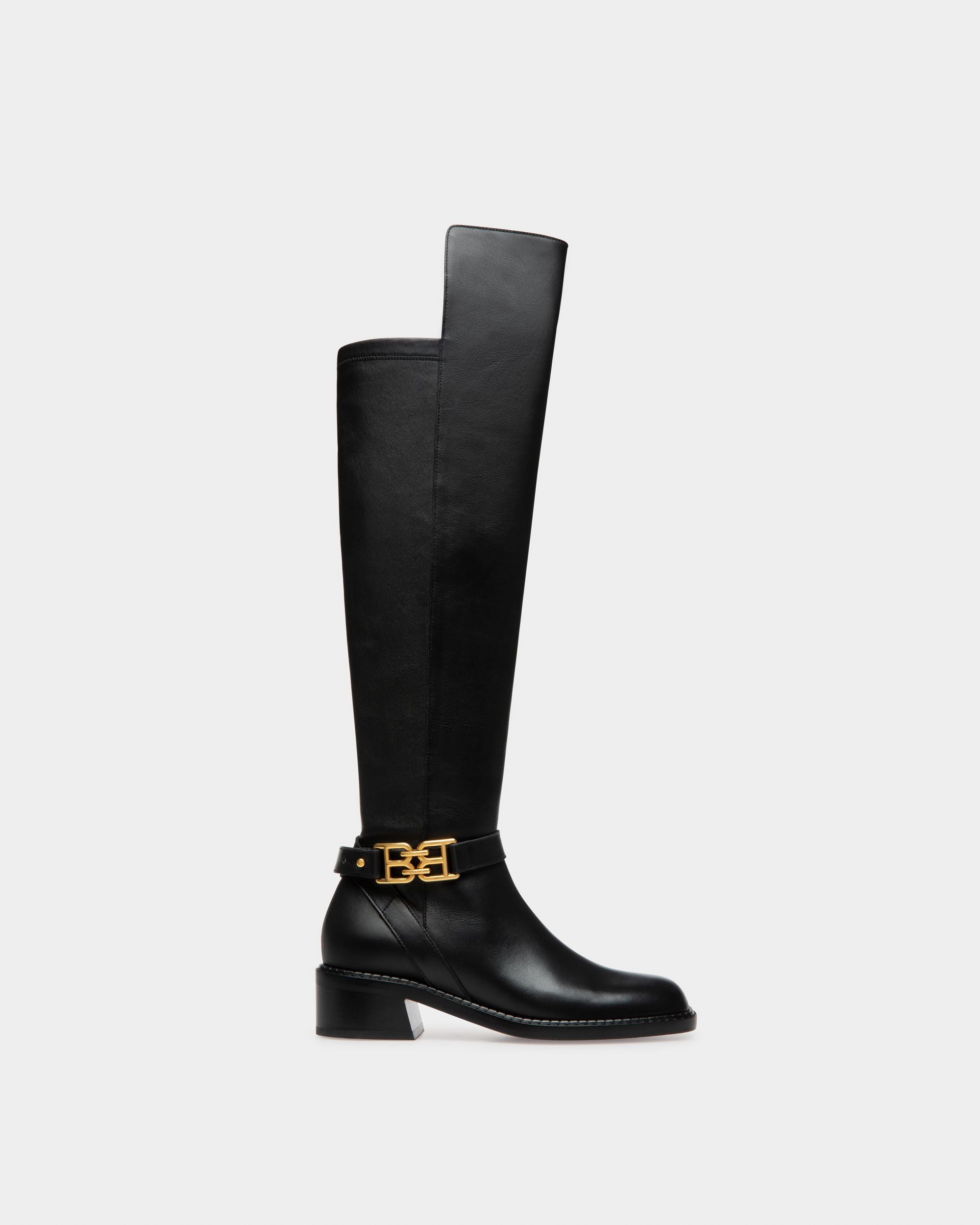 Eloire ブラック レザー ロングブーツ - 女性 - Bally - 01