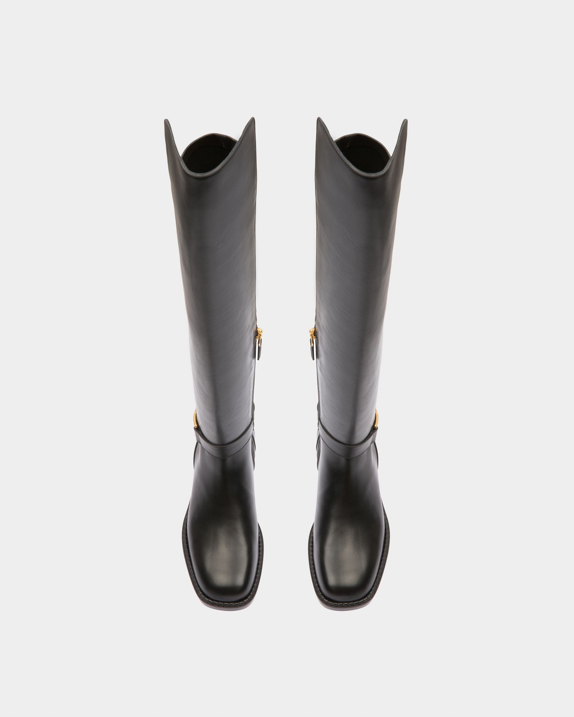 Eloire ブラック レザー ロングブーツ - 女性 - Bally - 02